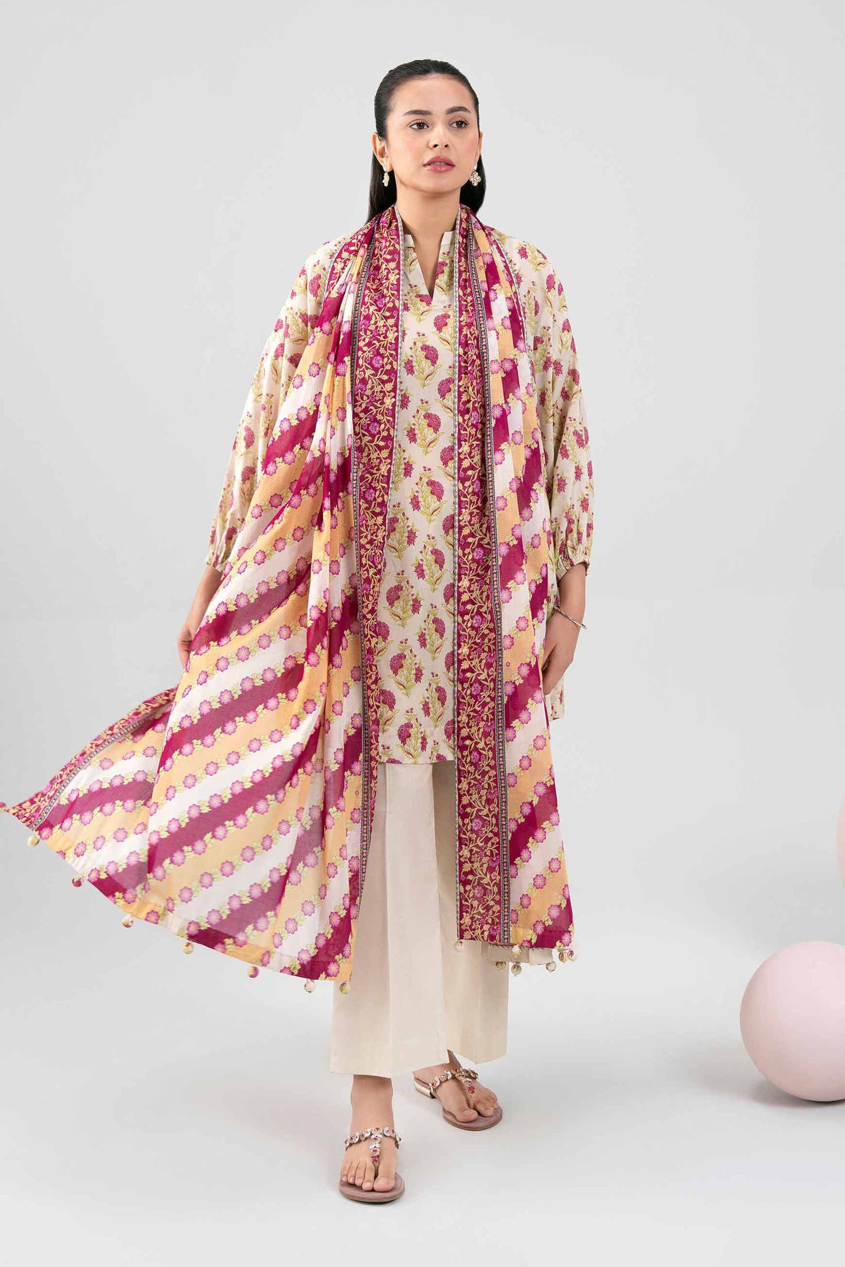 3 Piece - Printed Loose Fabric - 42602401 - Image 4