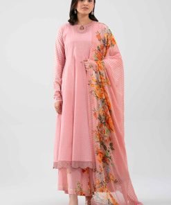 3 Piece - Digital Printed Embroidered Suit - 42619518