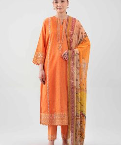 3 Piece - Digital Printed Embroidered Suit - 42619519