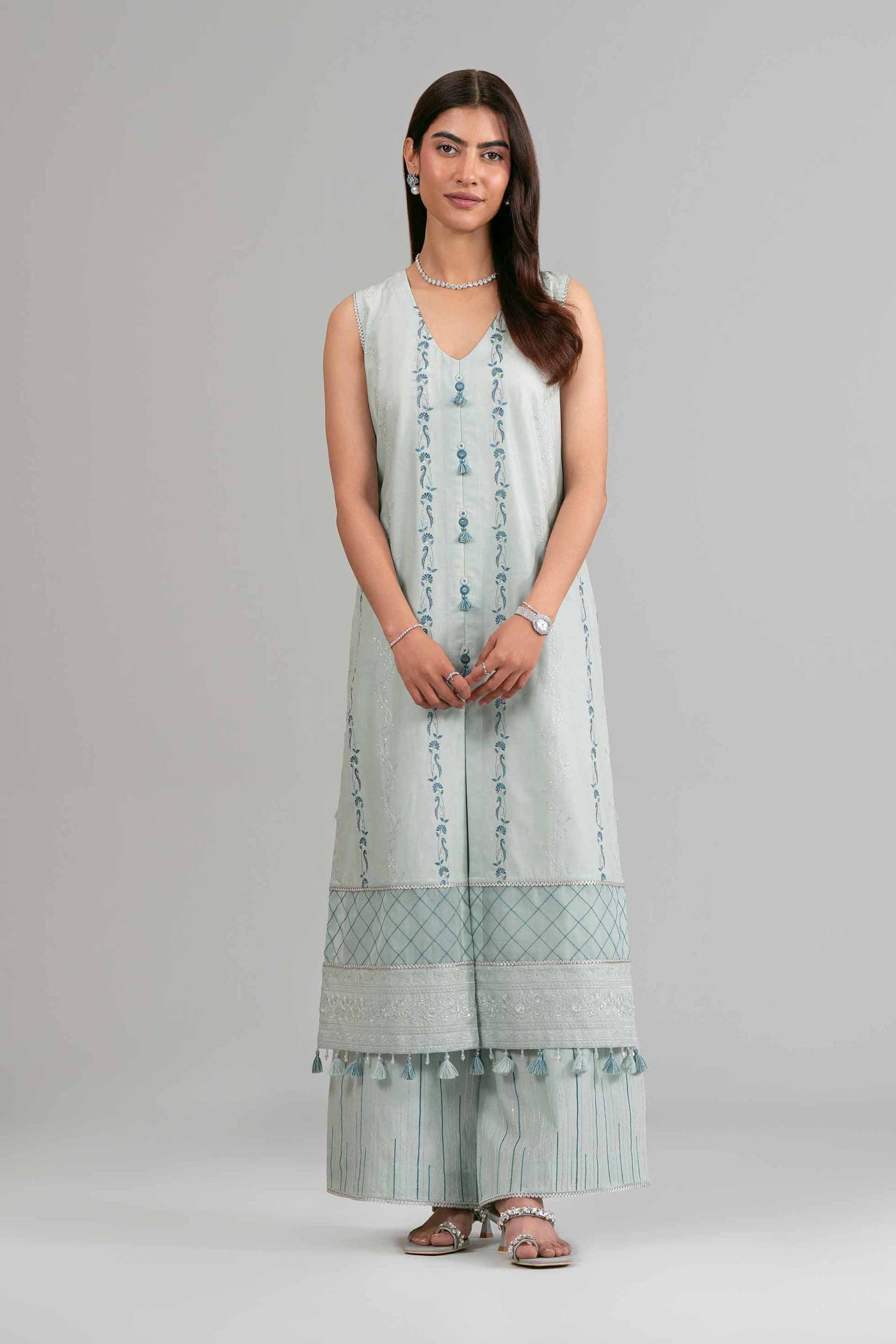 2 Piece - Embroidered Suit - 42619935