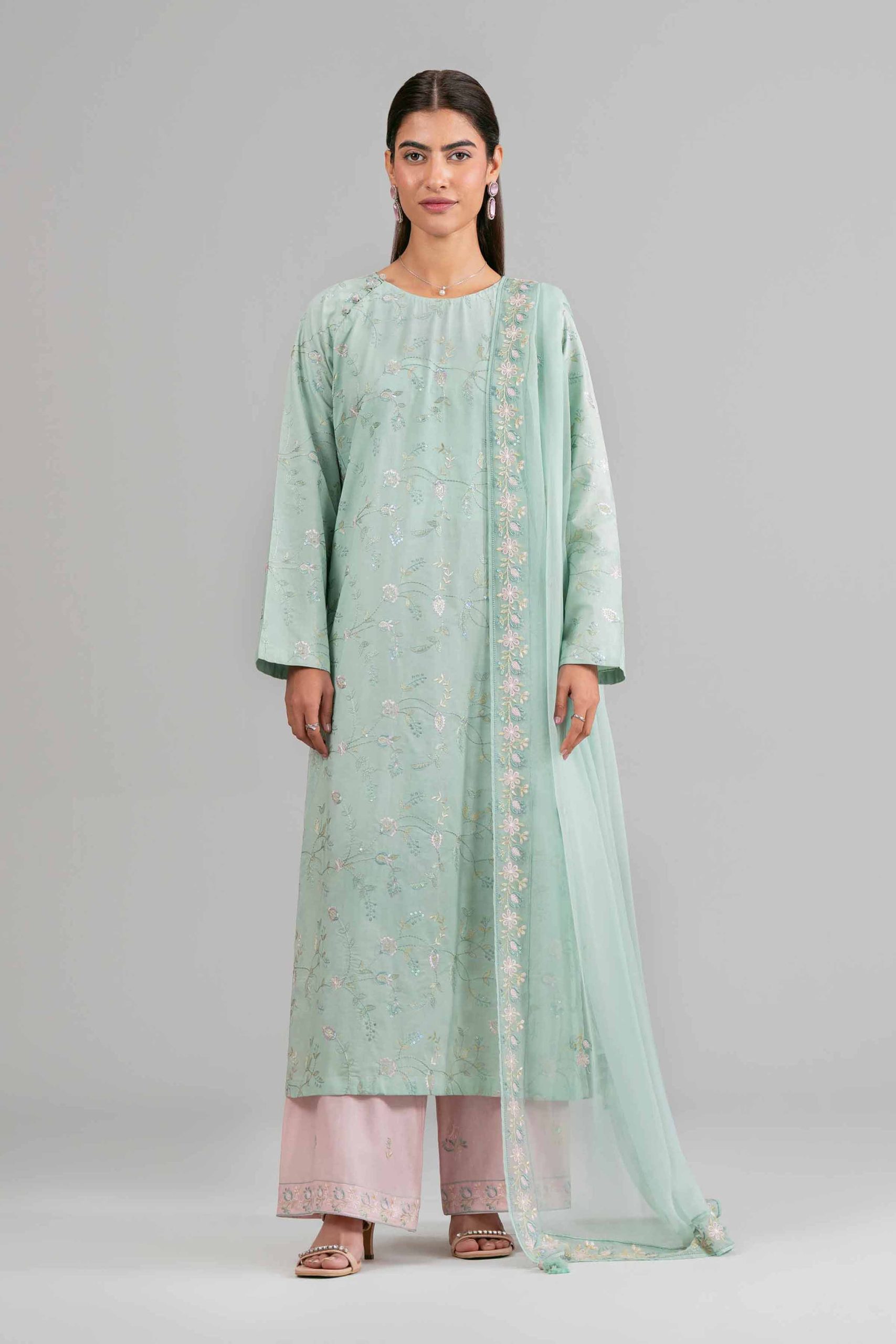 3 Piece - Embroidered Suit - 42619941