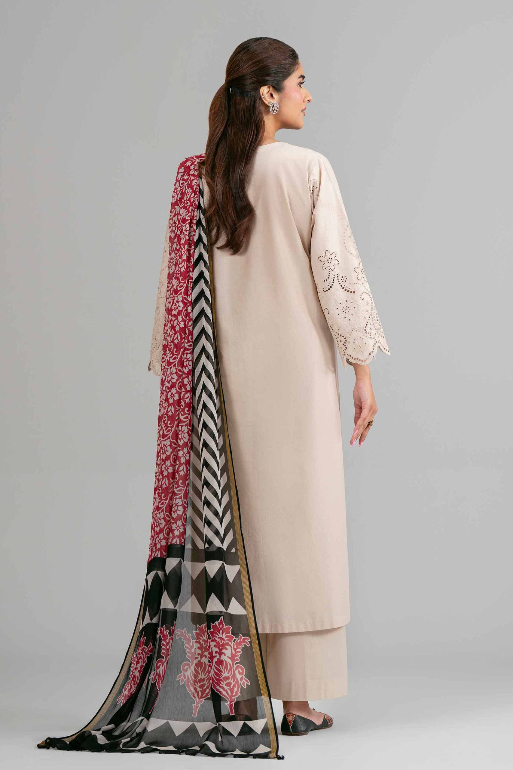 3 Piece - Printed Embroidered Suit - 42619949 - Image 3