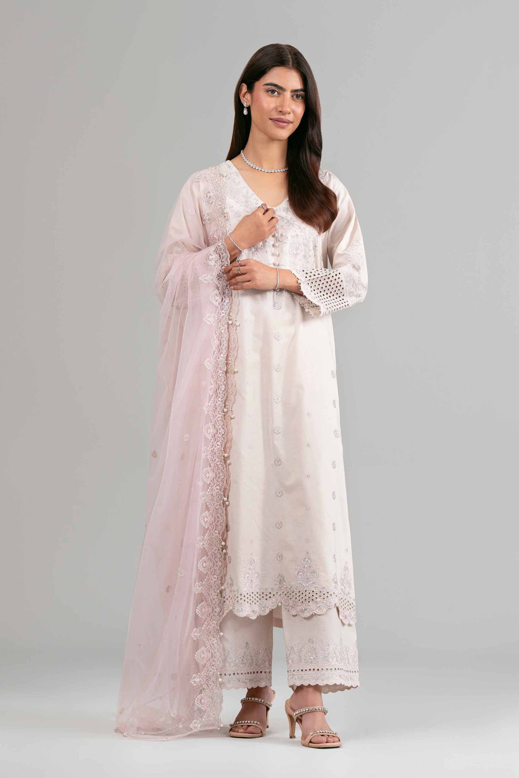 3 Piece - Embroidered Suit - 42619951