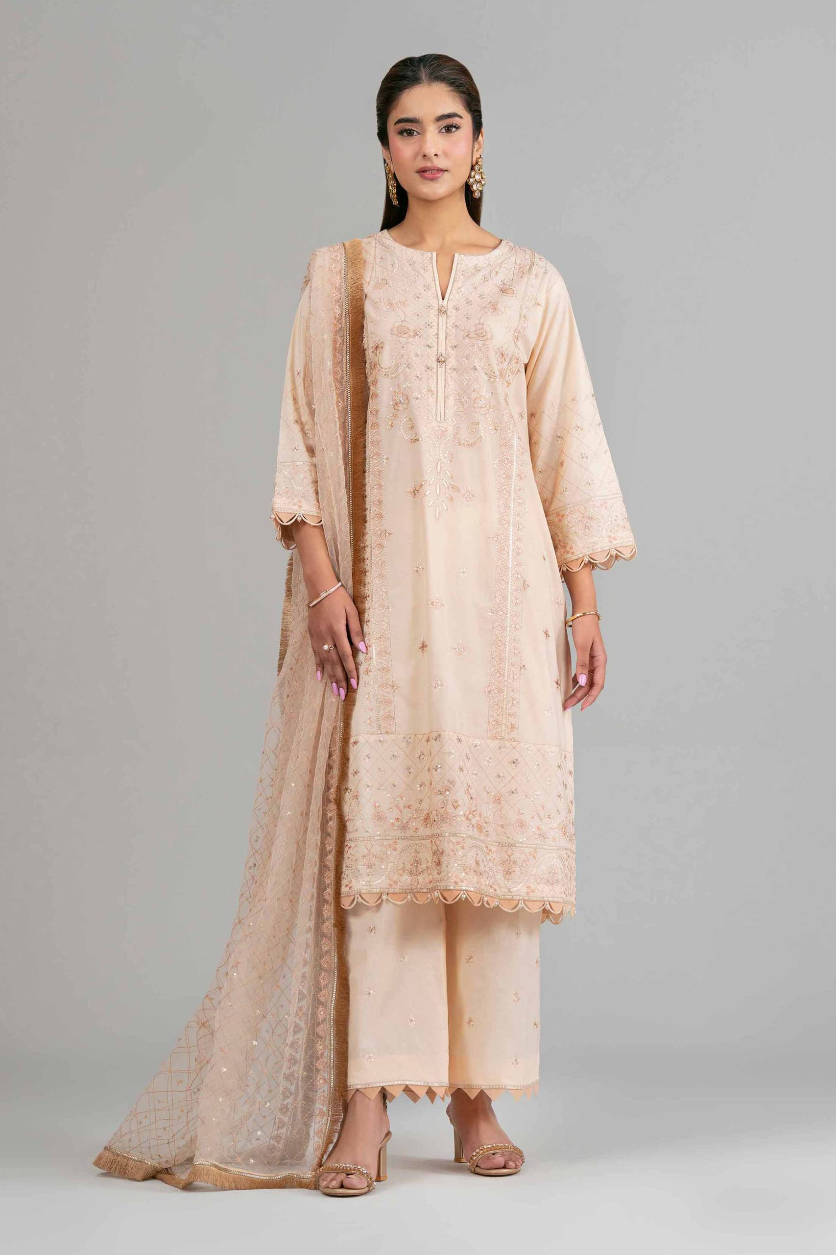 3 Piece - Embroidered Suit - 42619953