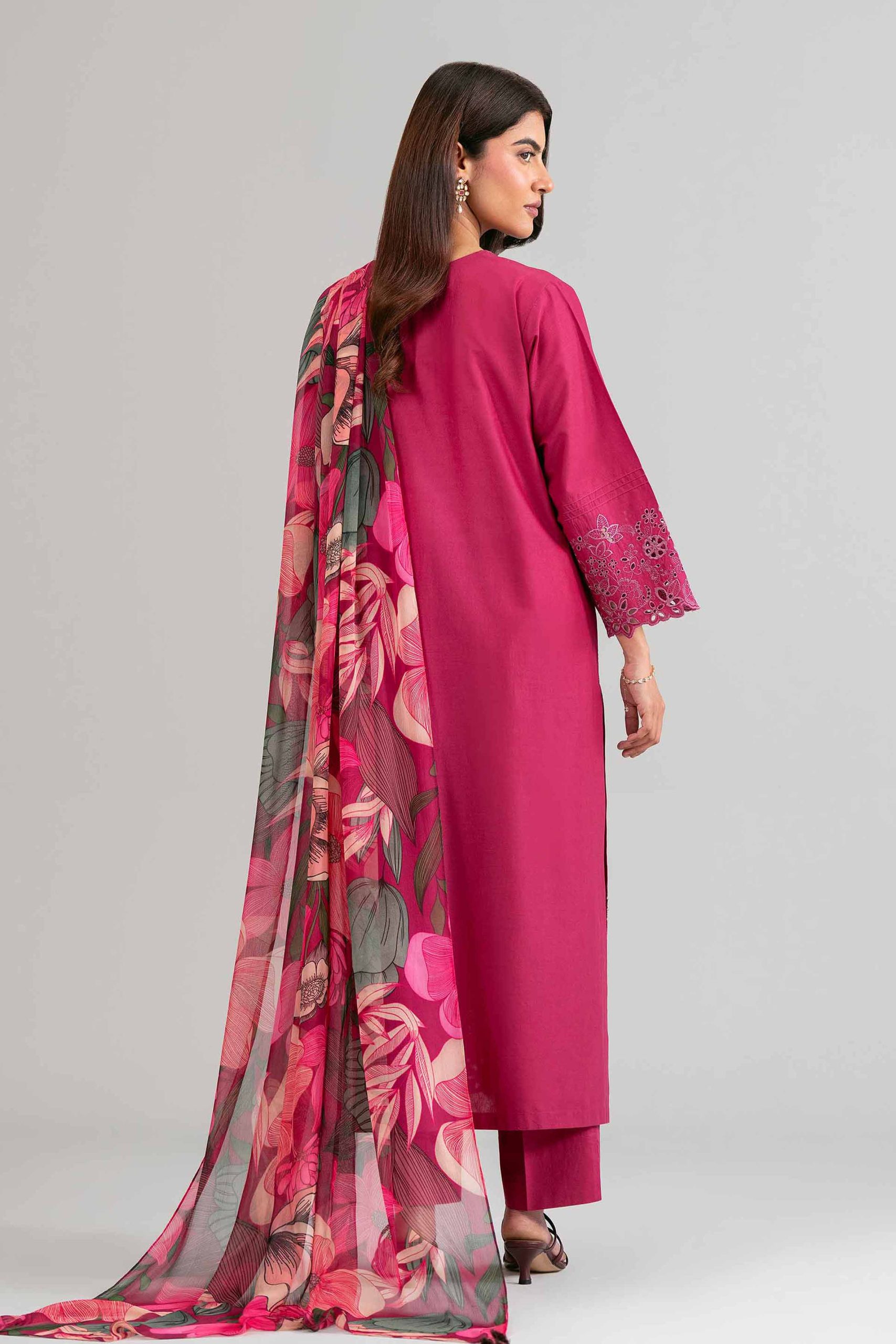 3 Piece - Printed Embroidered Suit - 42619956 - Image 3