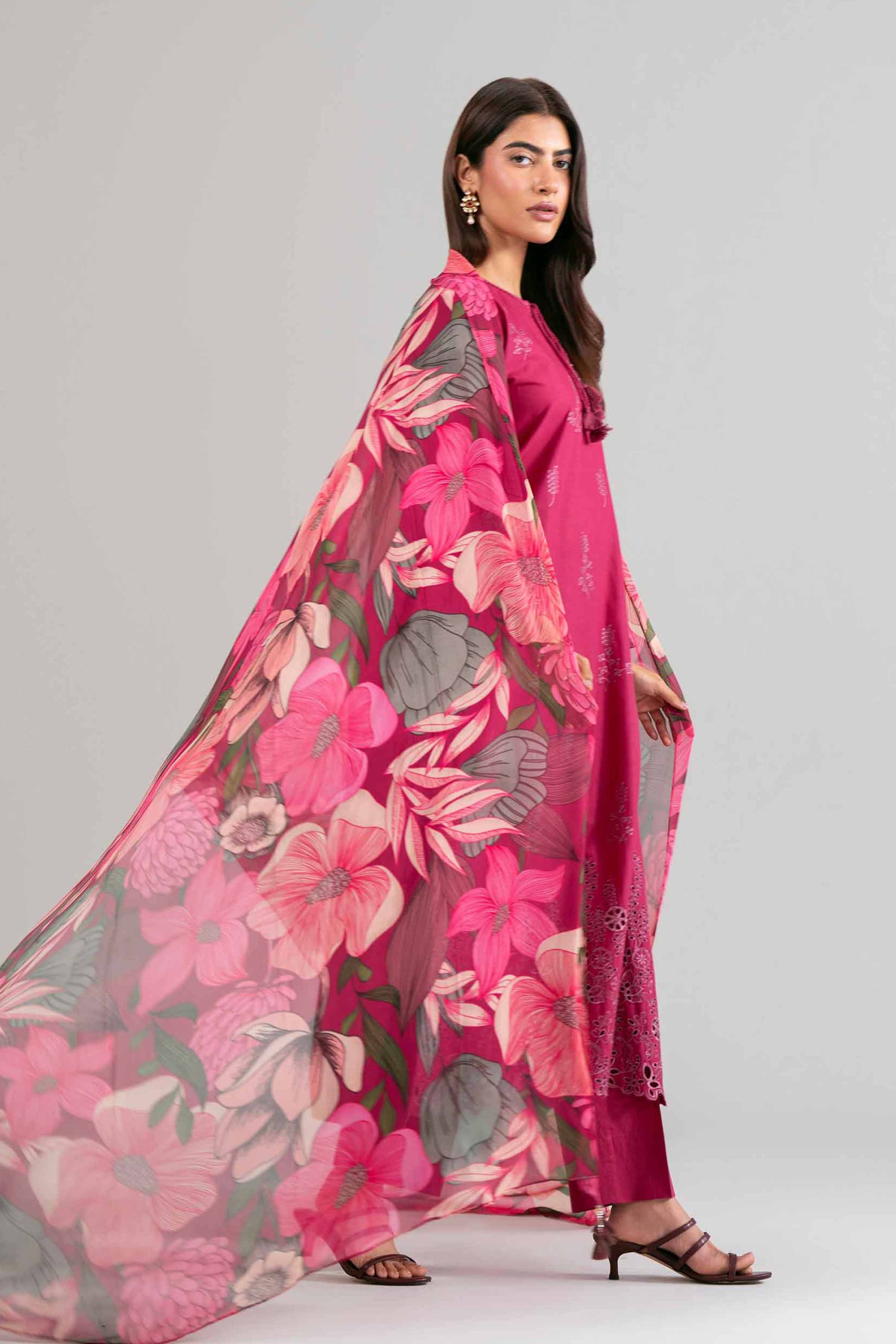 3 Piece - Printed Embroidered Suit - 42619956 - Image 5