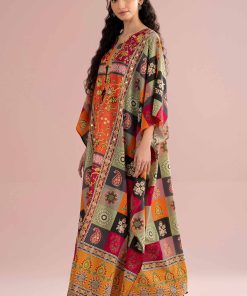 Printed Embroidered Kaftan - FE26-65