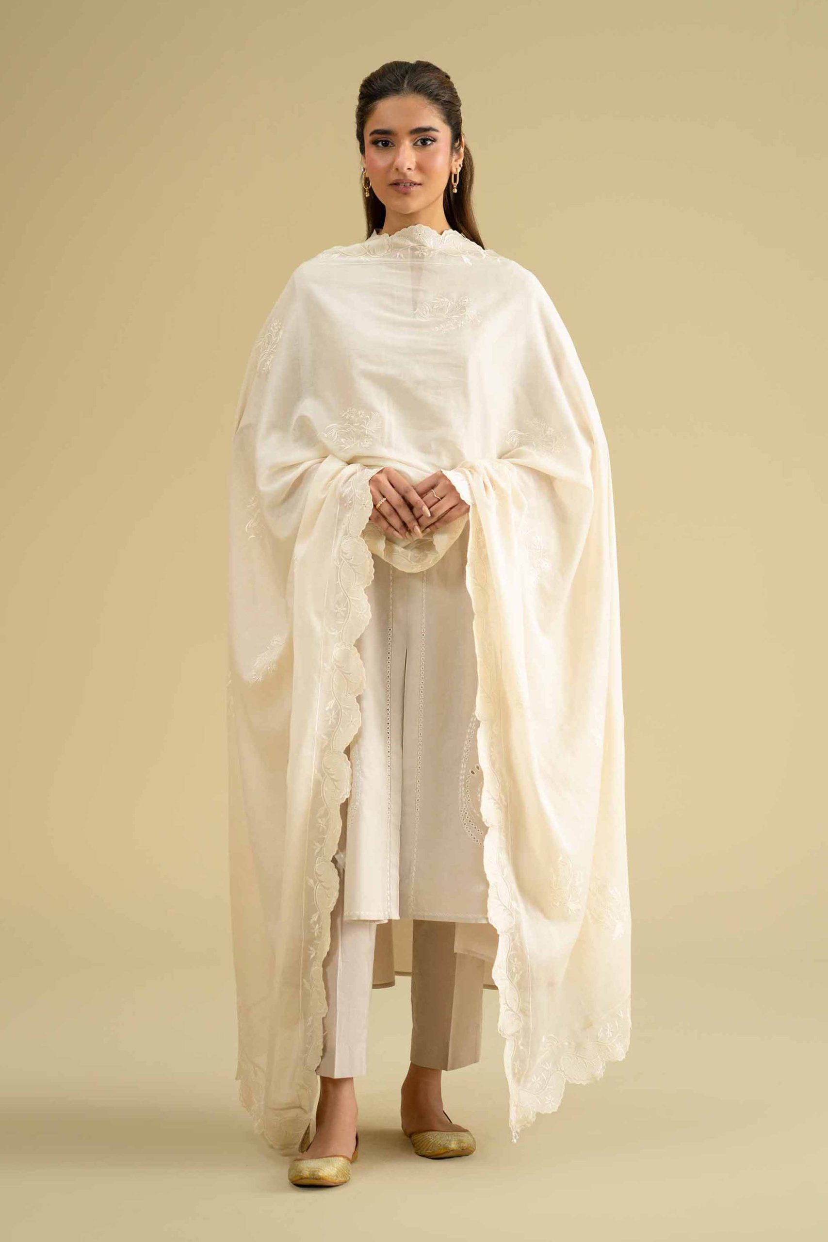 Embroidered Dupatta - KFE26-125 - Image 2
