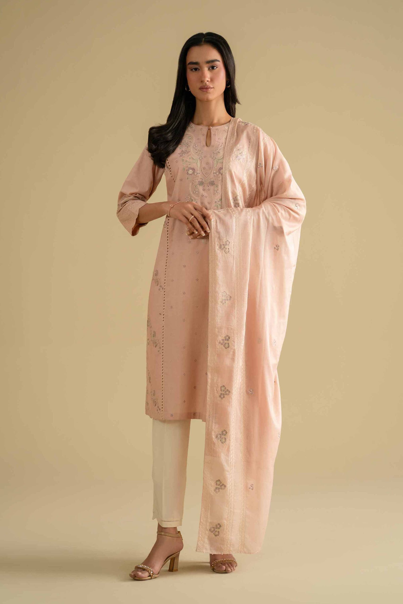 2 Piece - Embroidered Suit - KFE26-16 - Image 2