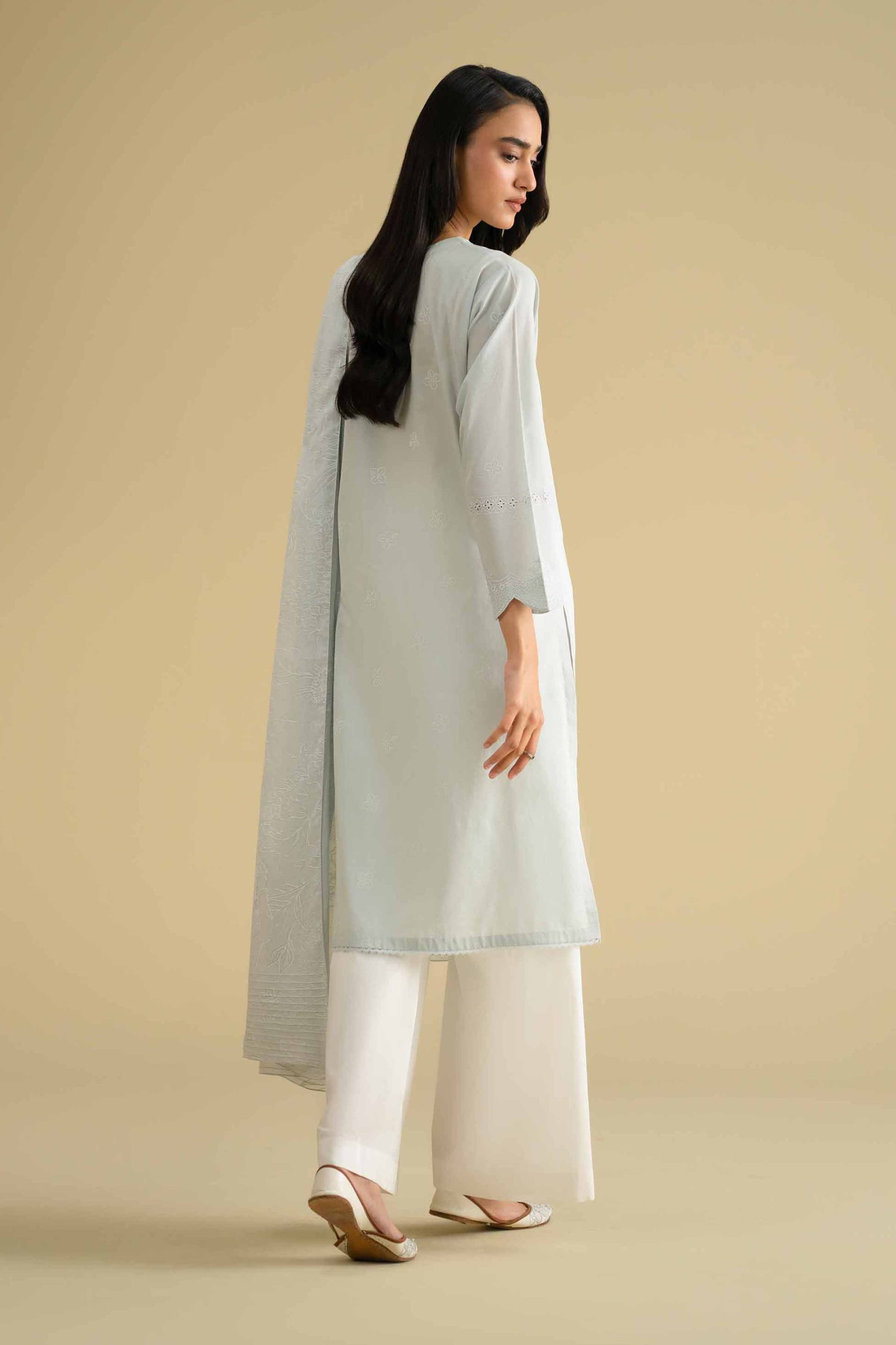 2 Piece - Printed Embroidered Suit - KFE26-30 - Image 3