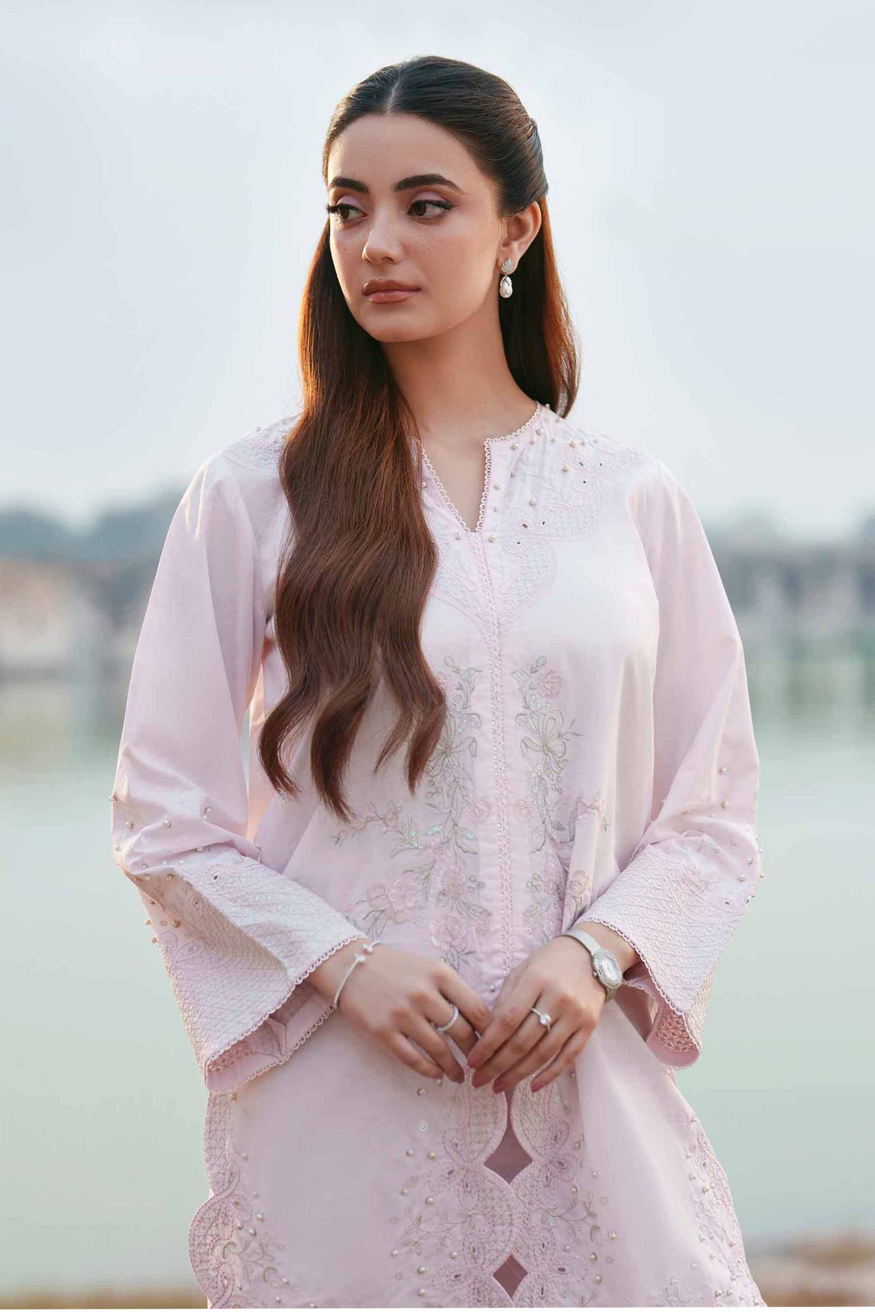 2 Piece - Embroidered Suit - KFE26-46 - Image 2
