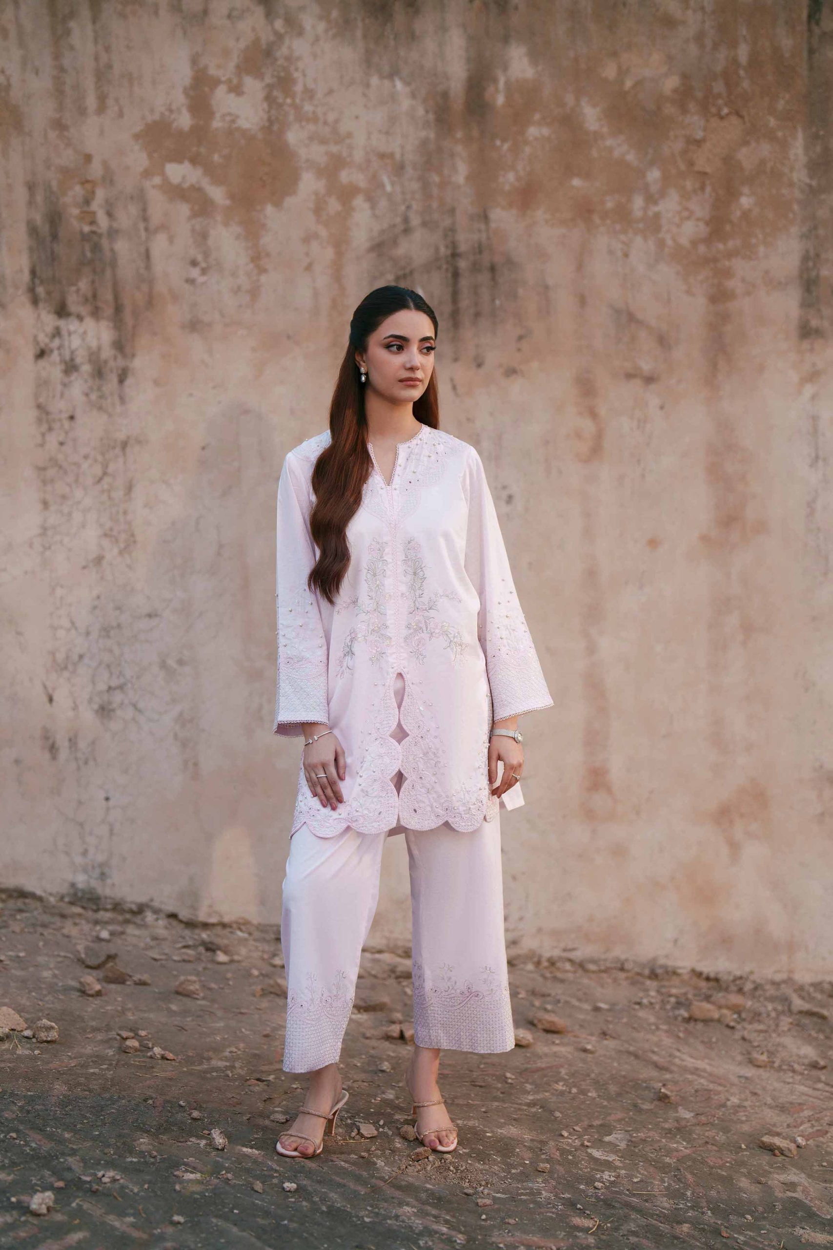 2 Piece - Embroidered Suit - KFE26-46 - Image 3