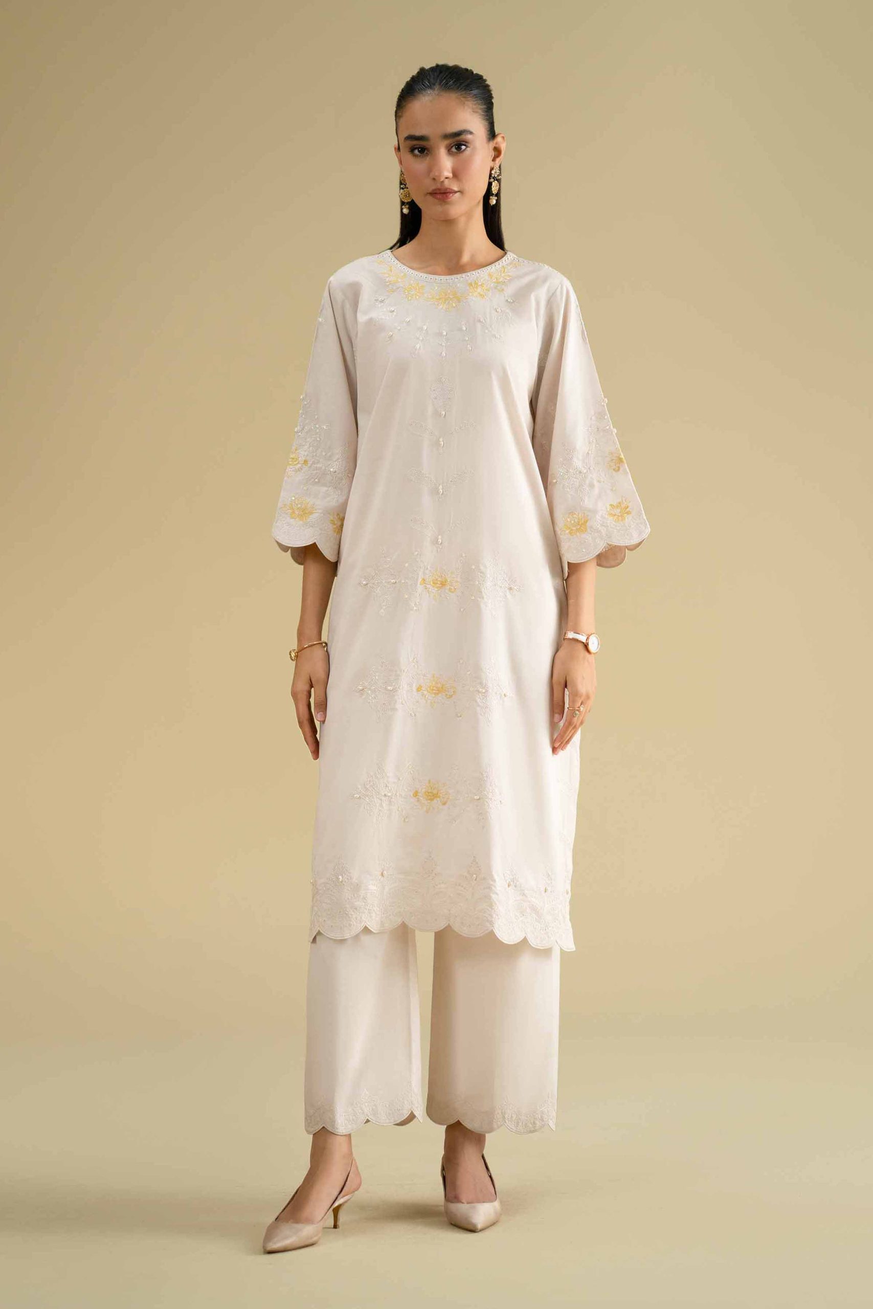 2 Piece - Embroidered Suit - KFE26-50 - Image 2