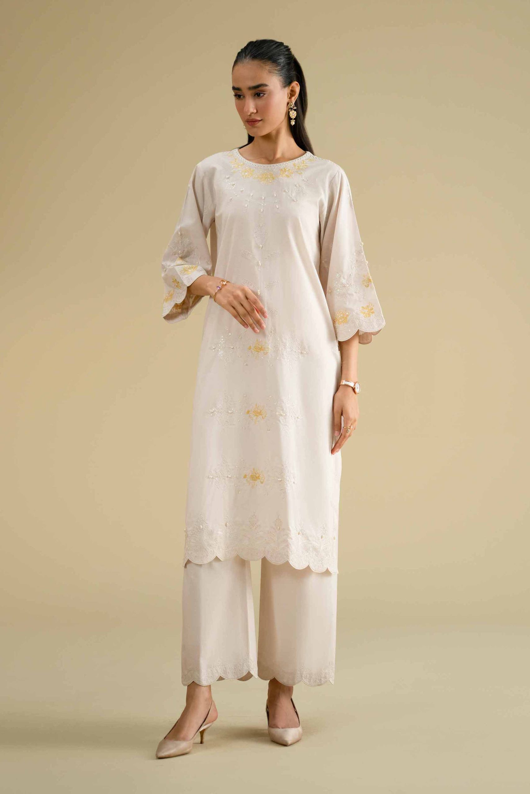 2 Piece - Embroidered Suit - KFE26-50 - Image 4