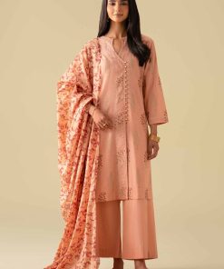 3 Piece - Printed Embroidered Suit - KFE26-77