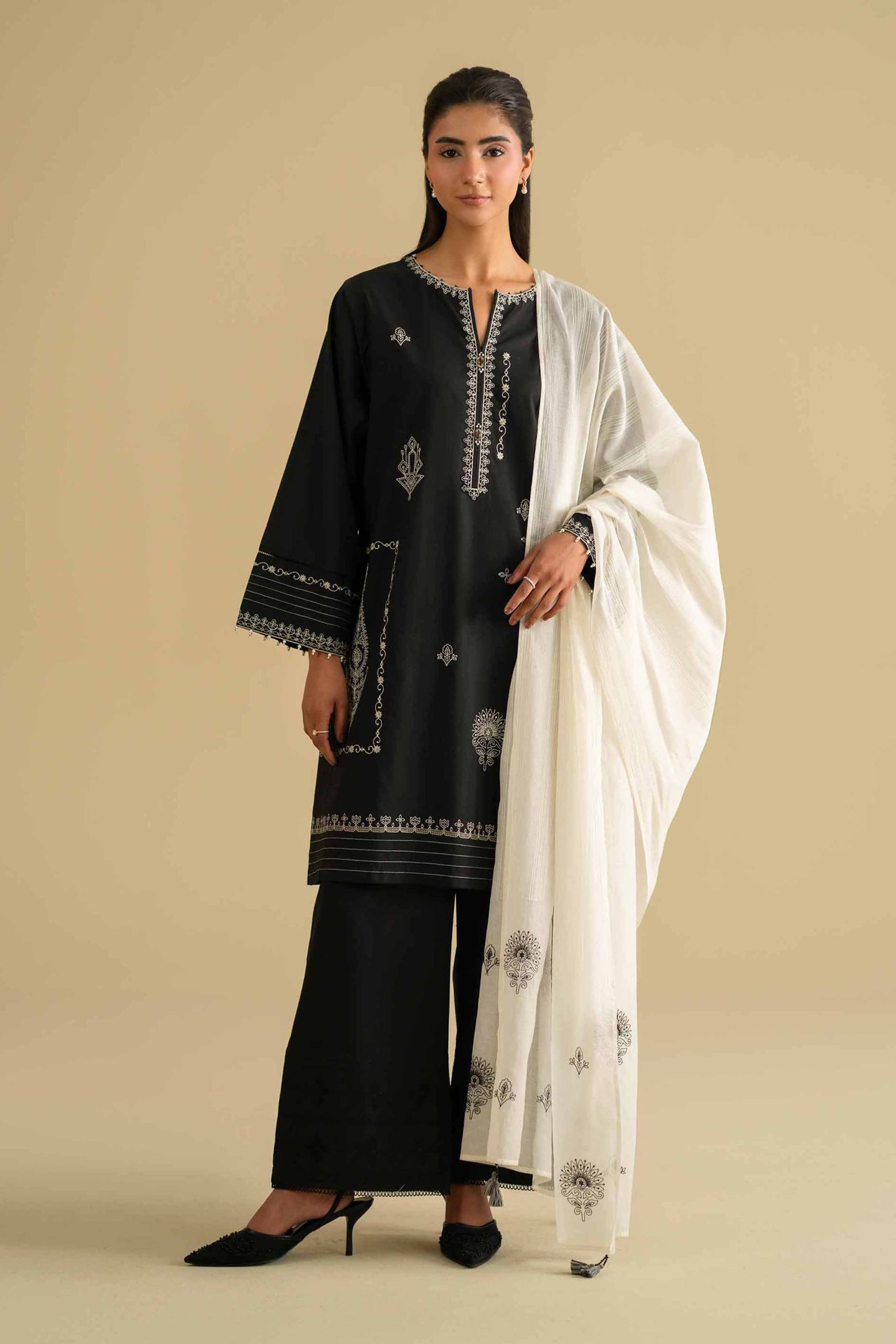 3 Piece - Embroidered Suit - KFE26-84 - Image 5
