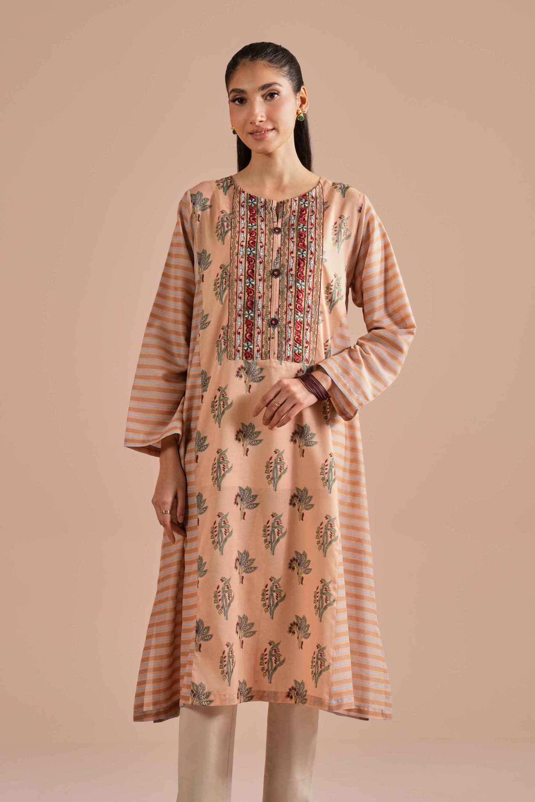 Printed Embroidered Shirt - PE26-01 - Image 2