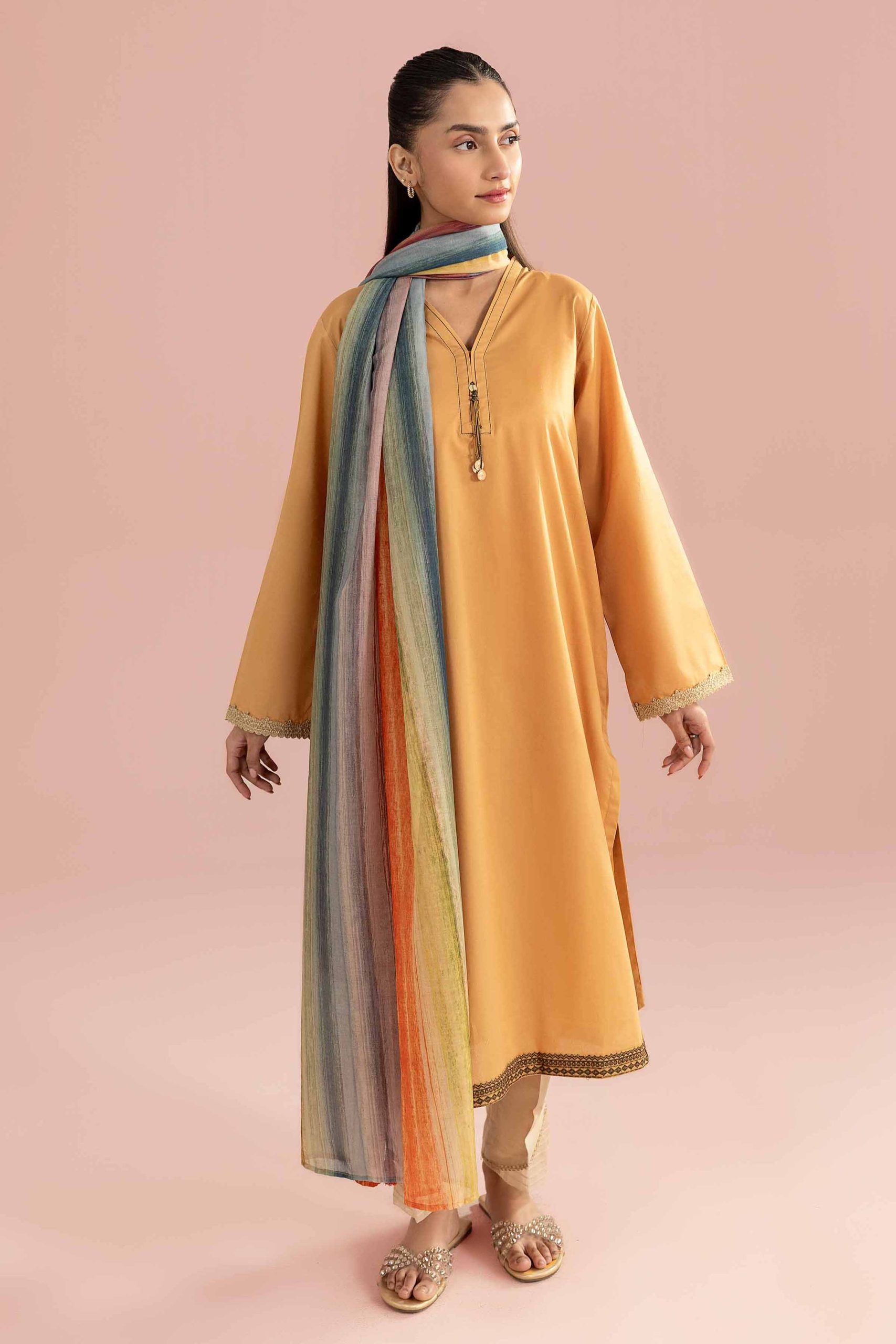 2 Piece - Embroidered Suit - PE26-138 - Image 5