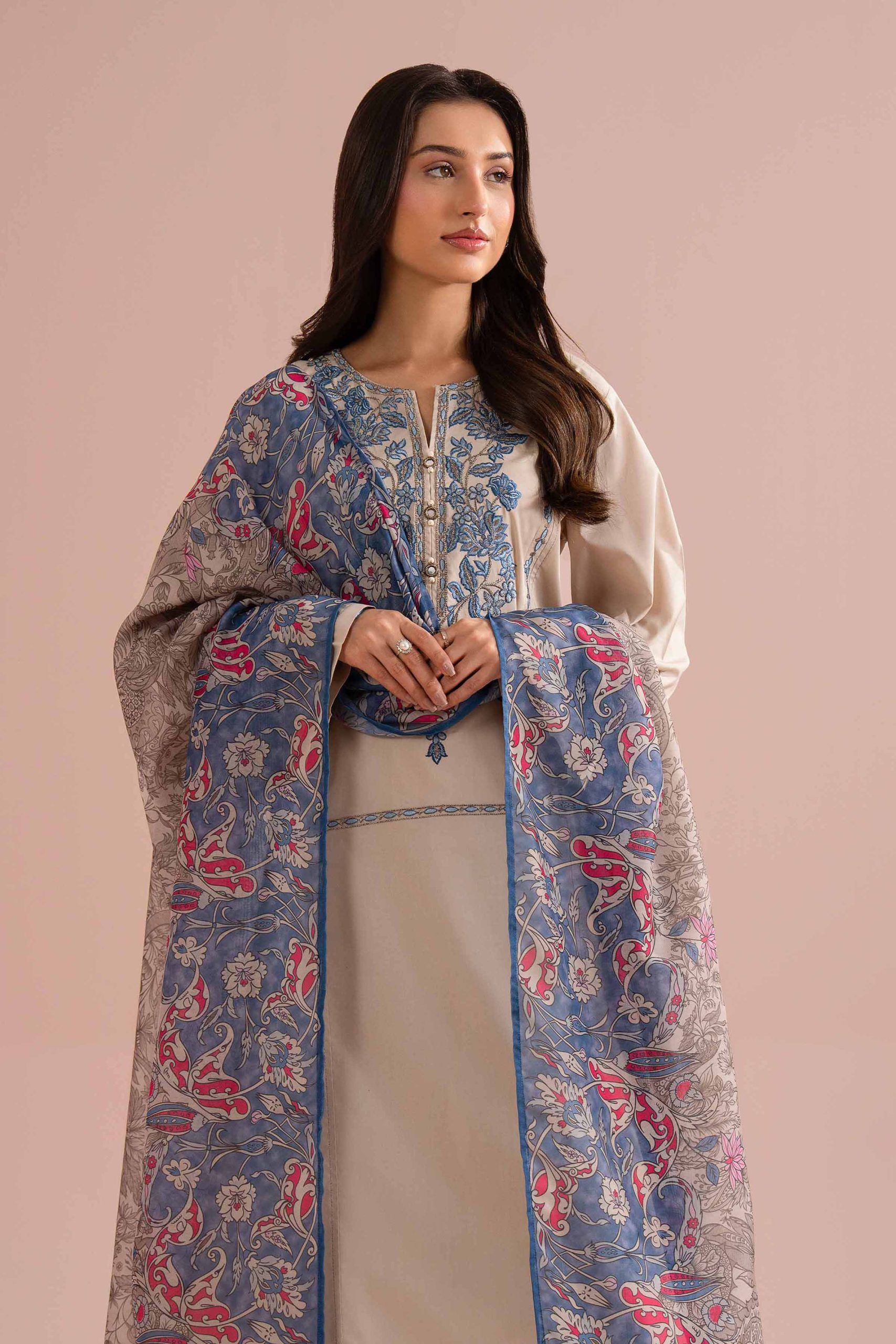 2 Piece - Embroidered Suit - PE26-142 - Image 2