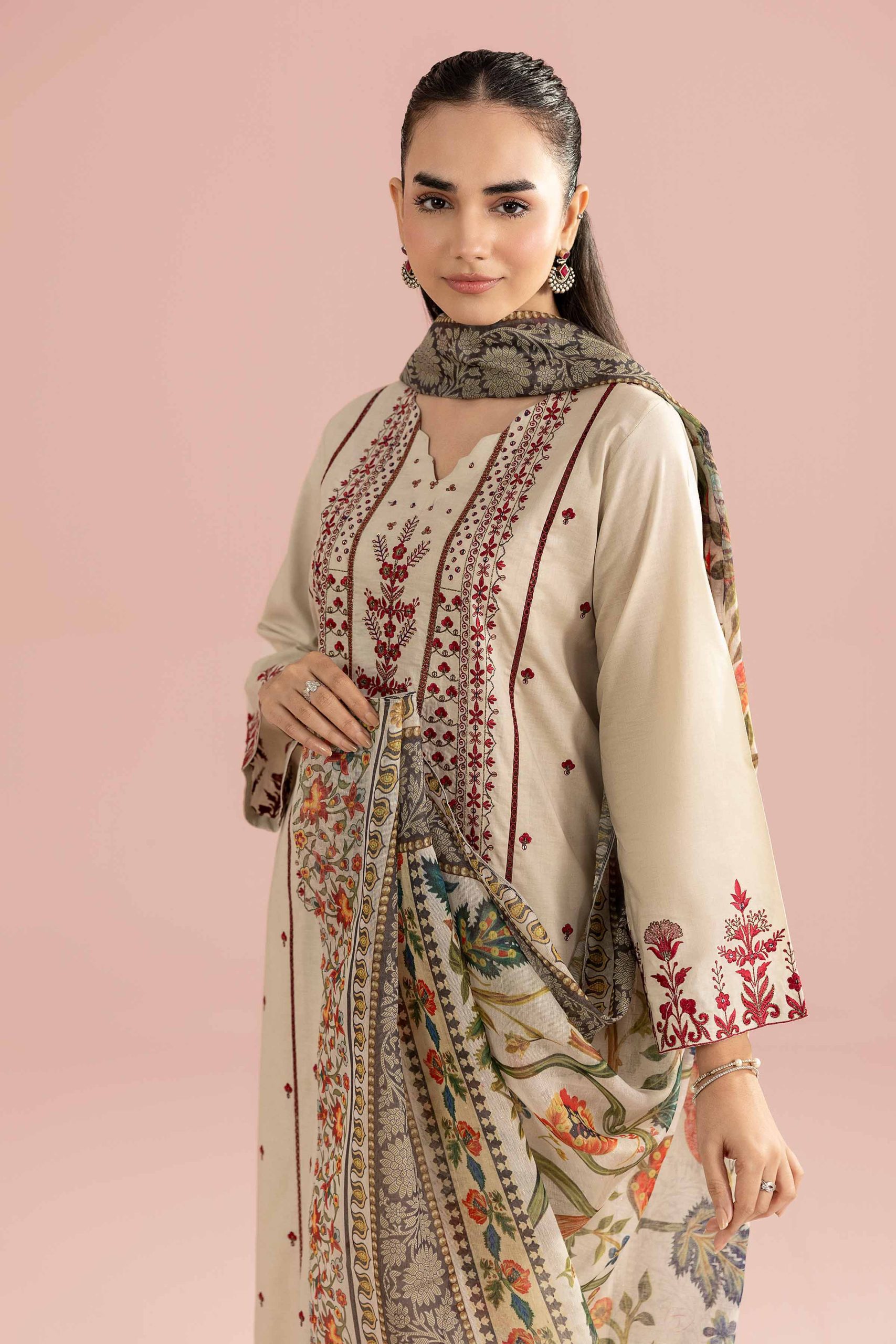 2 Piece - Embroidered Suit - PE26-146 - Image 2