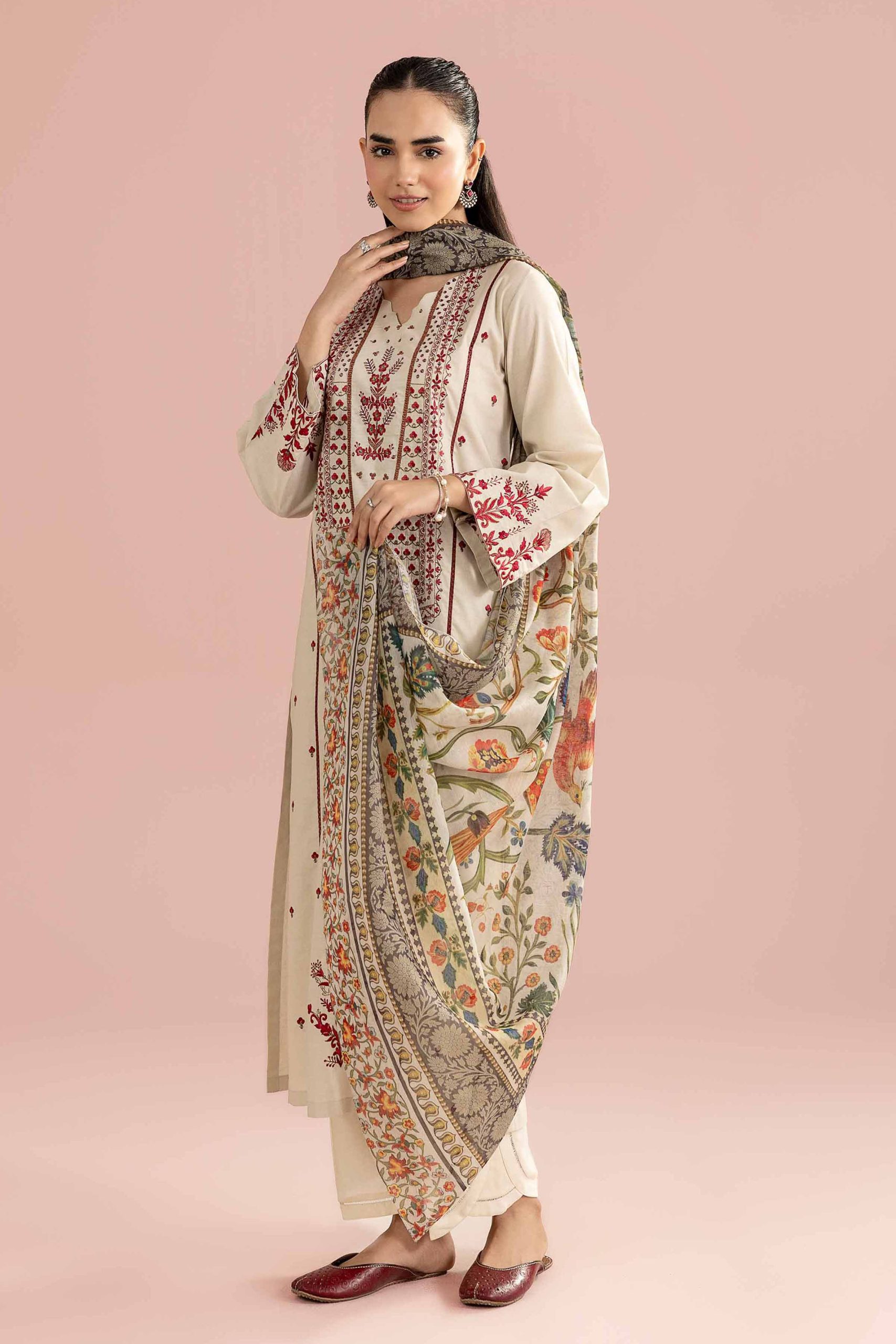 2 Piece - Embroidered Suit - PE26-146 - Image 4