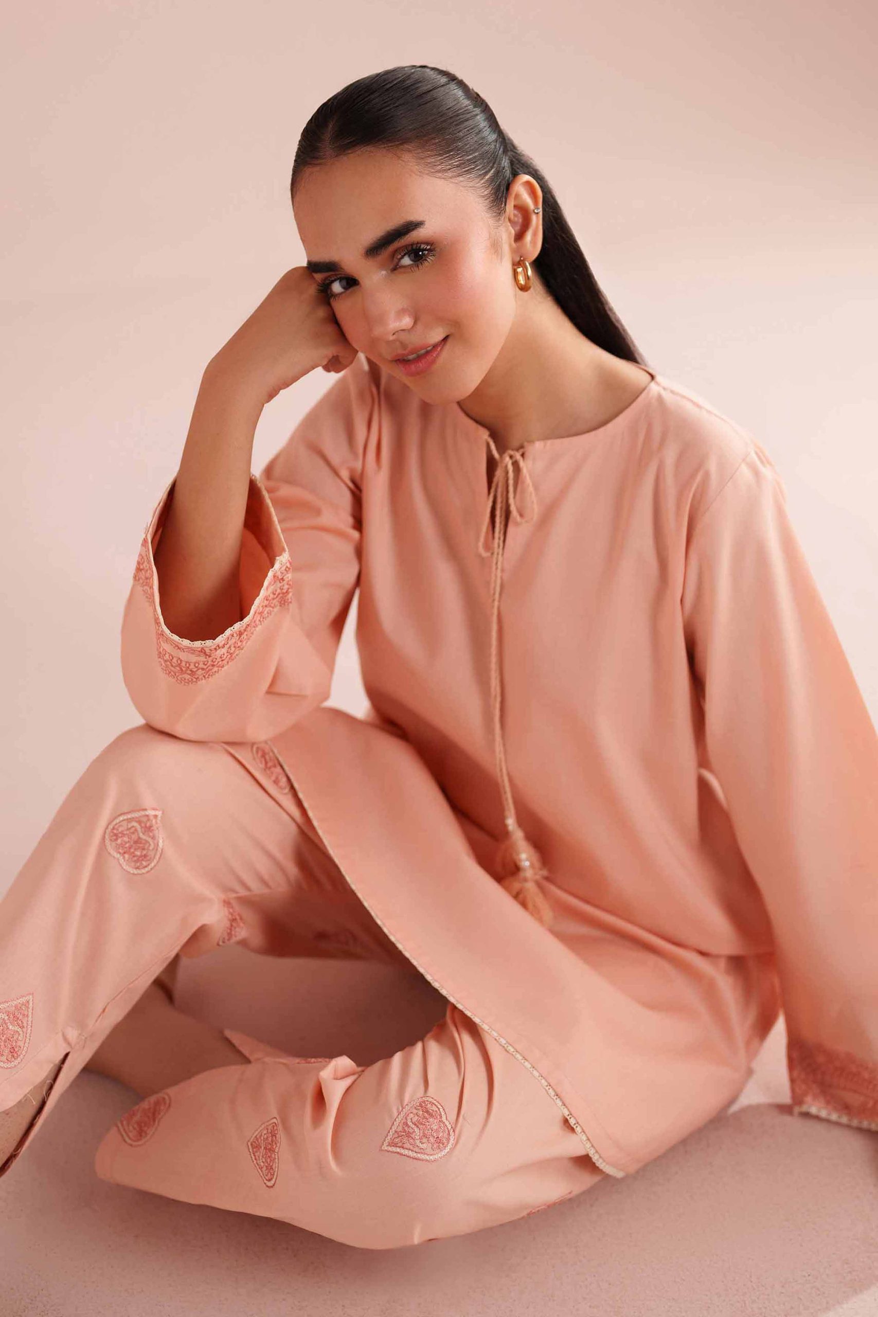 2 Piece - Embroidered Suit - PE26-150 - Image 2