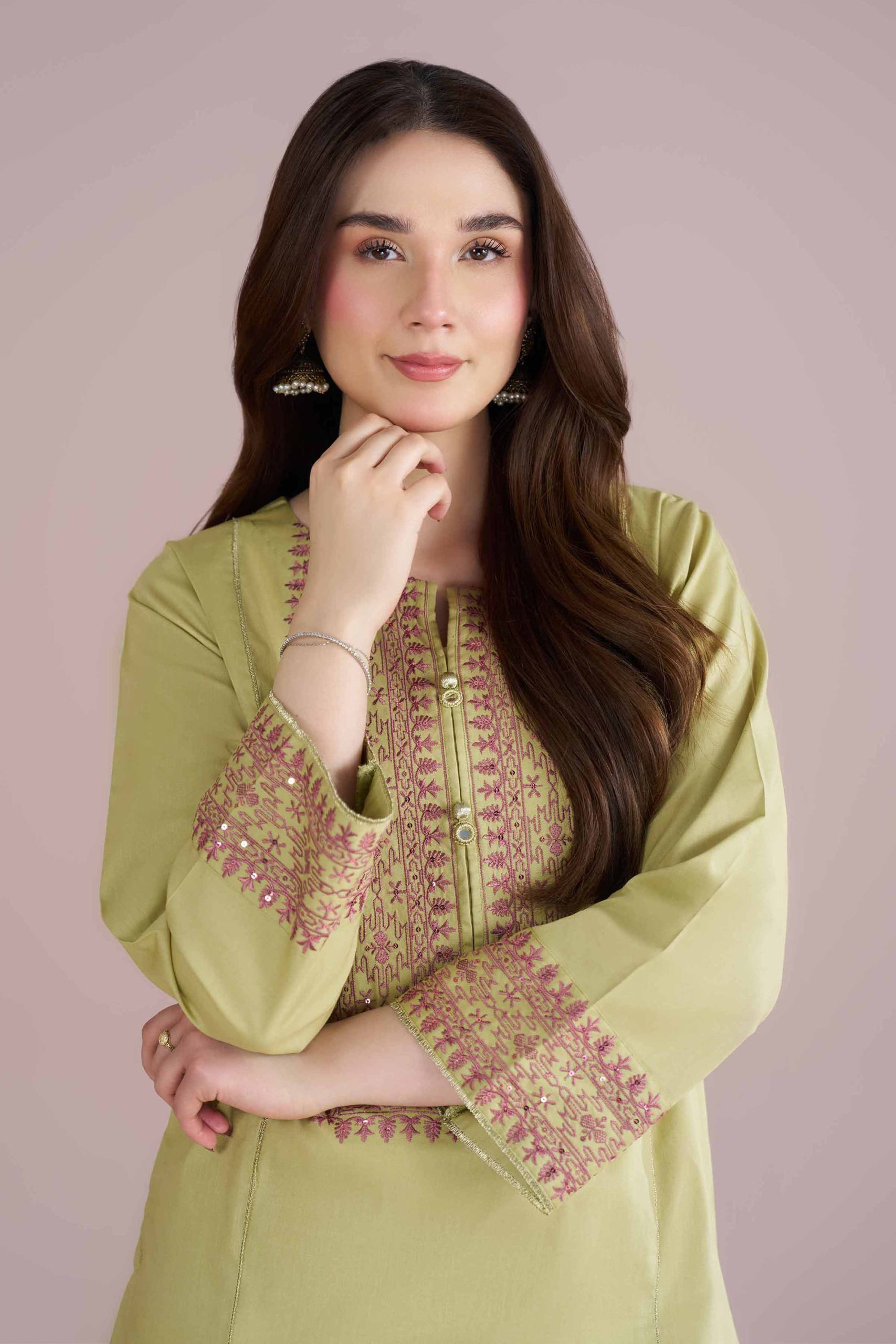 2 Piece - Embroidered Suit - PE26-151 - Image 5