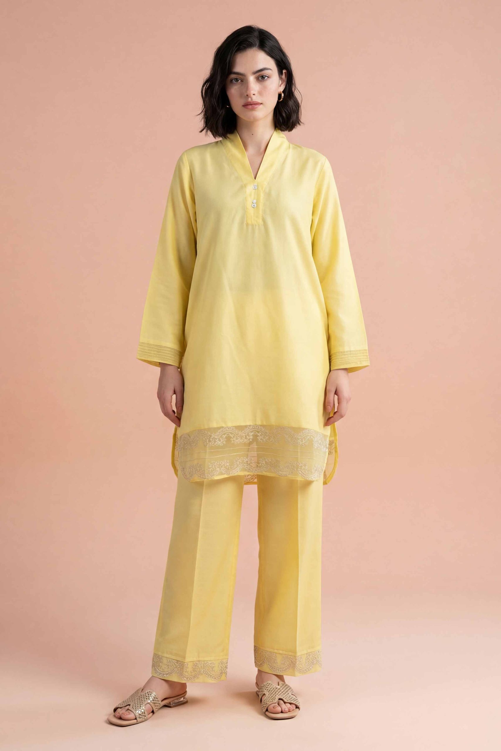 2 Piece - Embroidered Suit - PE26-169 - Image 4