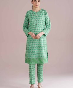 2 Piece - Printed Embroidered Suit - PE26-201