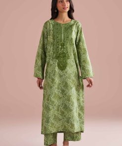 2 Piece - Printed Embroidered Suit - PE26-205