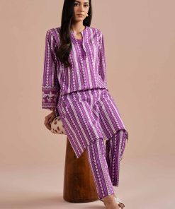 2 Piece - Printed Embroidered Suit - PE26-209
