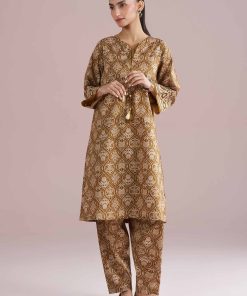 2 Piece - Printed Embroidered Suit - PE26-212