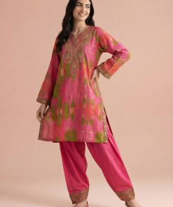 2 Piece - Printed Embroidered Suit - PE26-226