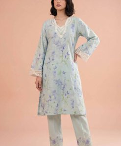 2 Piece - Printed Embroidered Suit - PE26-227