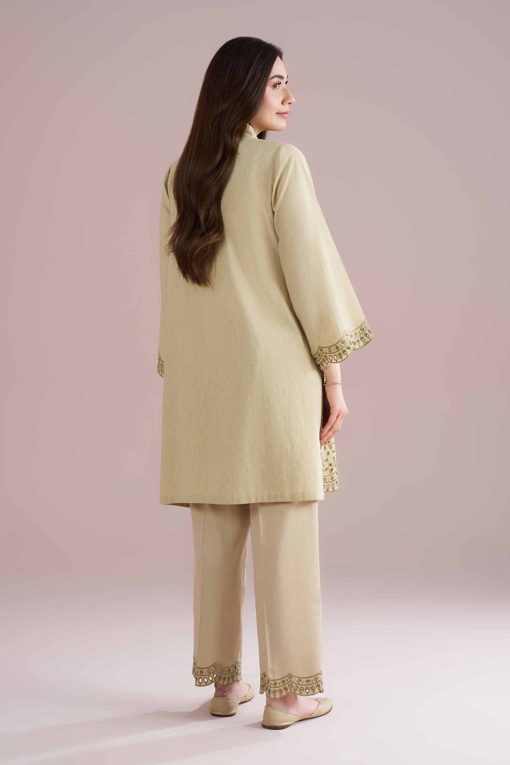 2 Piece - Embroidered Suit - PE26-233 - Image 3