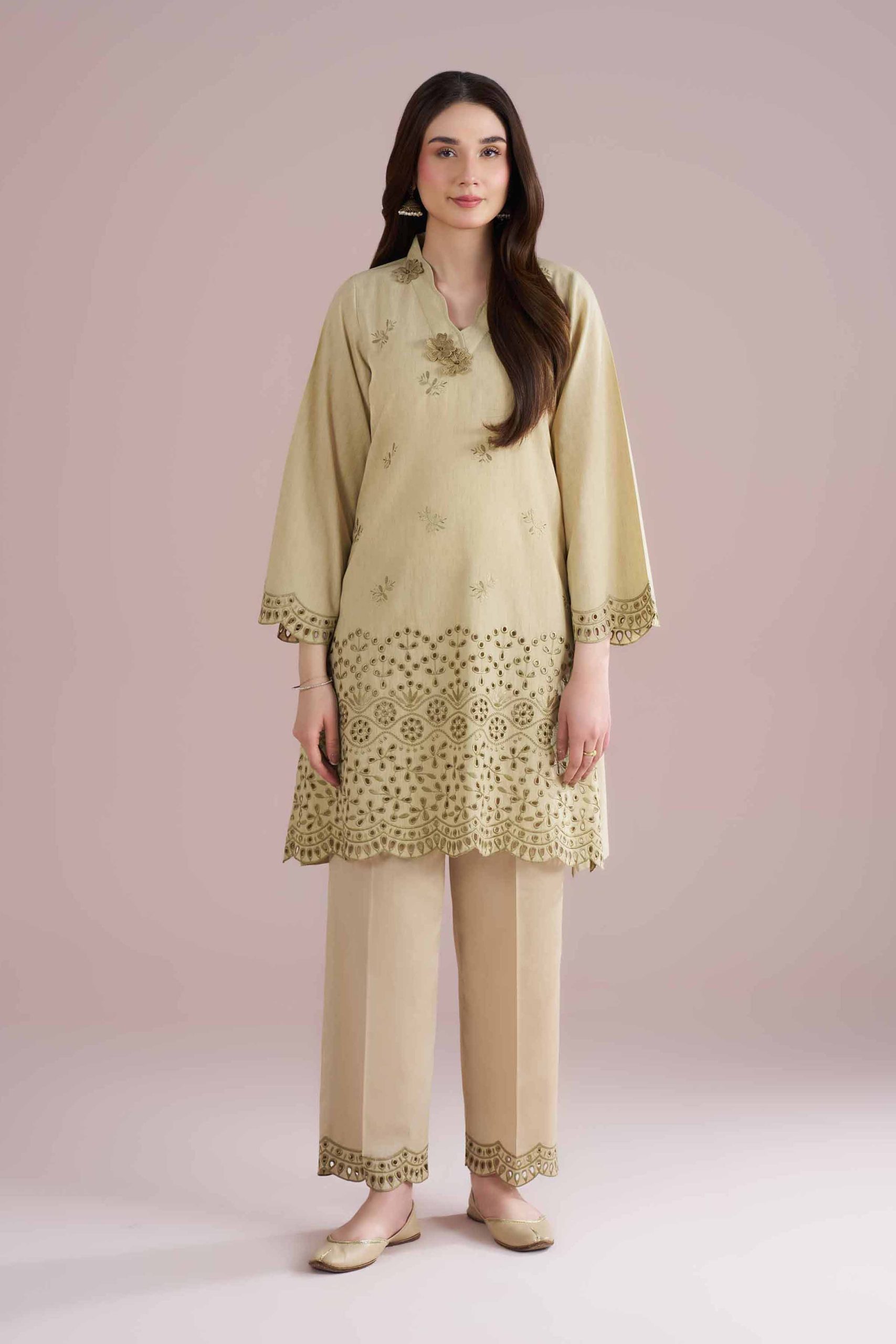 2 Piece - Embroidered Suit - PE26-233 - Image 4