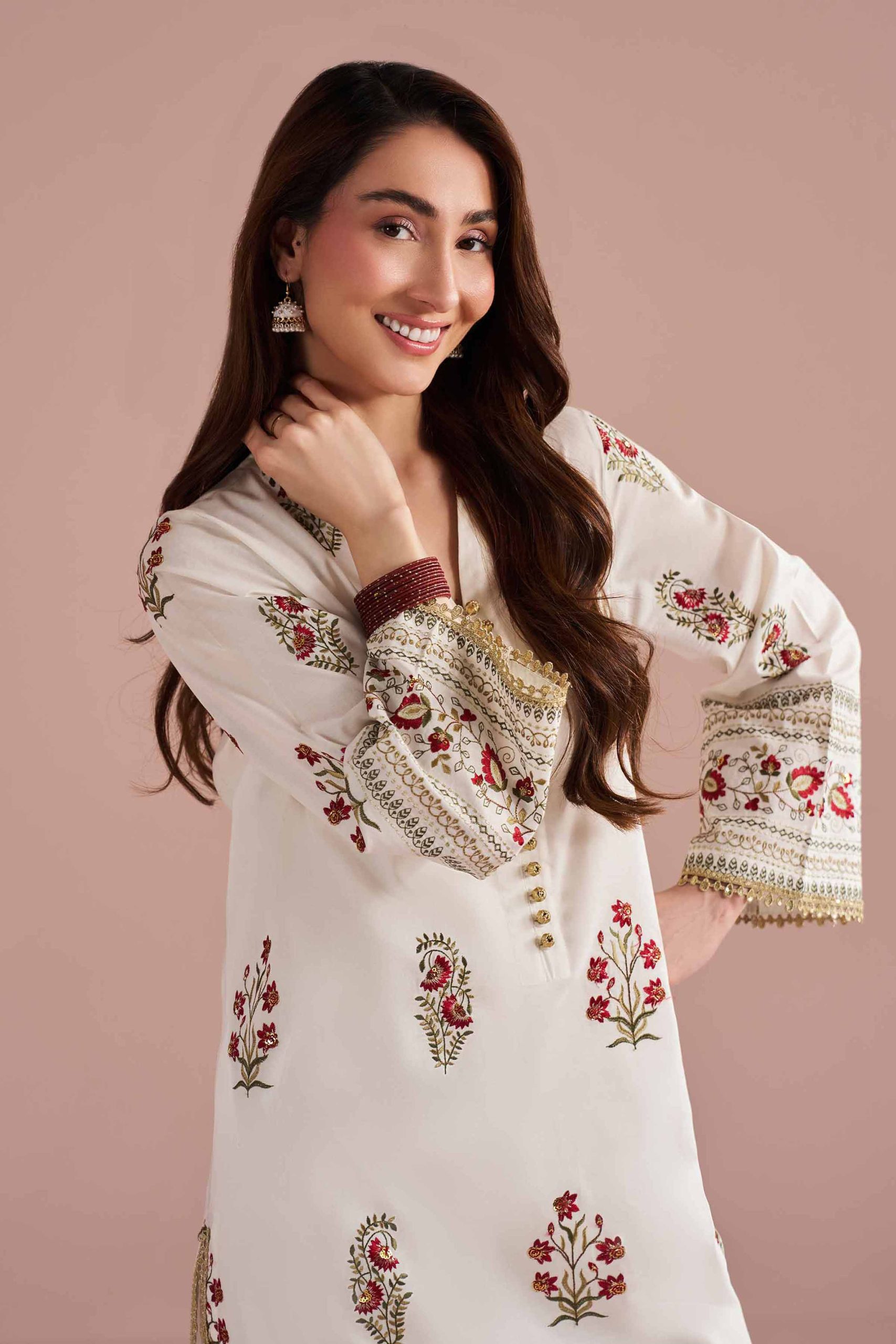 2 Piece - Embroidered Suit - PE26-242 - Image 4