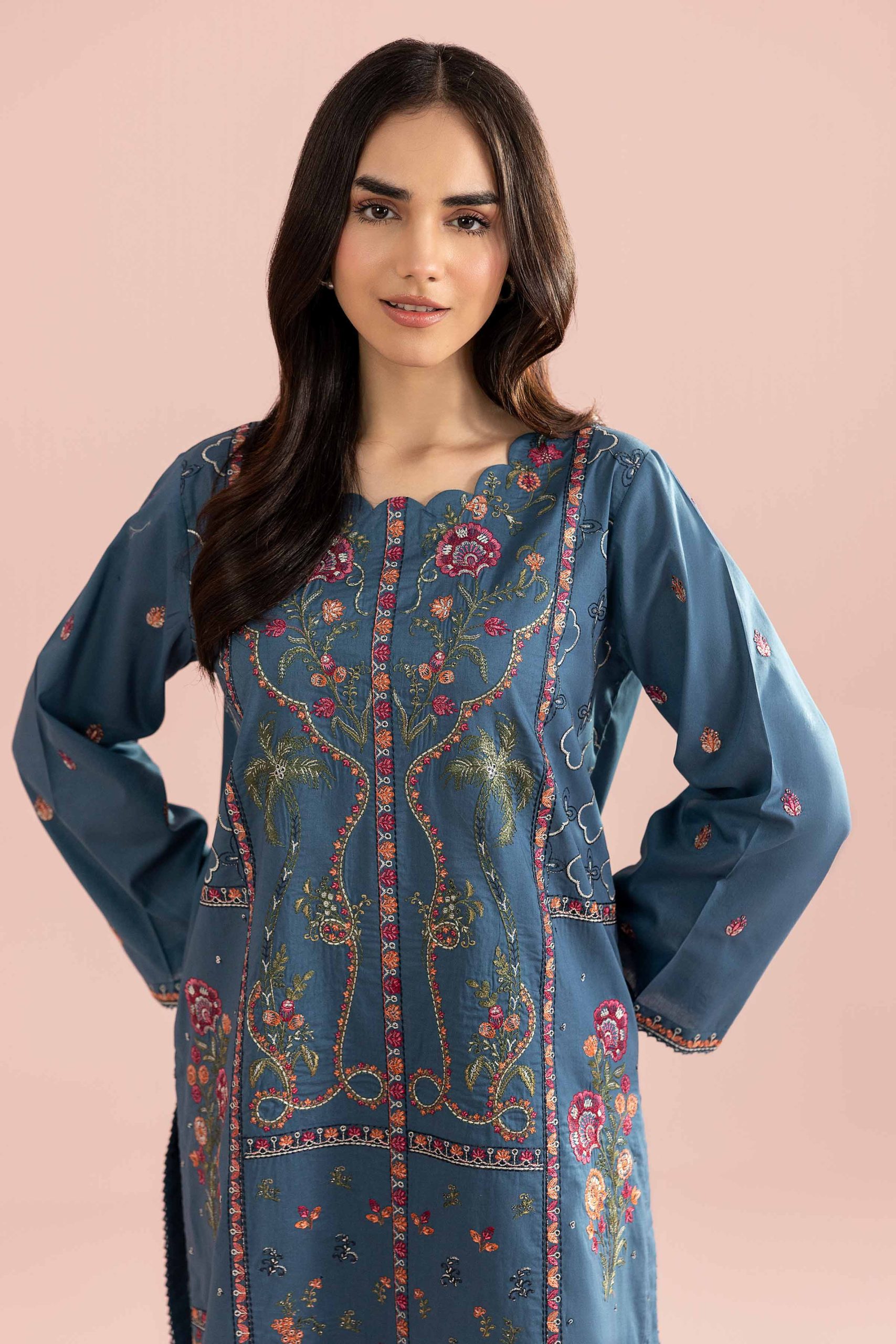 2 Piece - Embroidered Suit - PE26-244 - Image 4