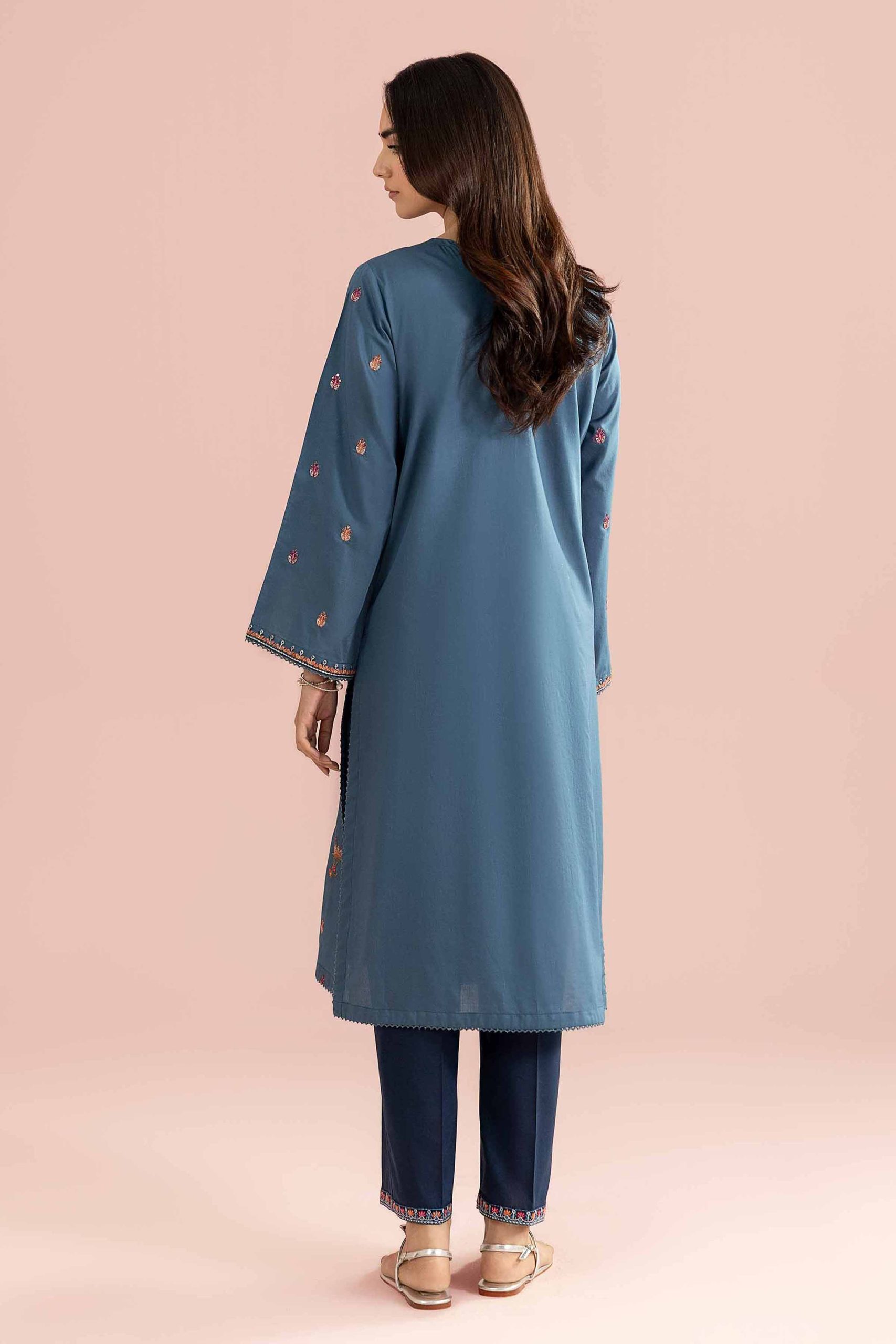 2 Piece - Embroidered Suit - PE26-244 - Image 3