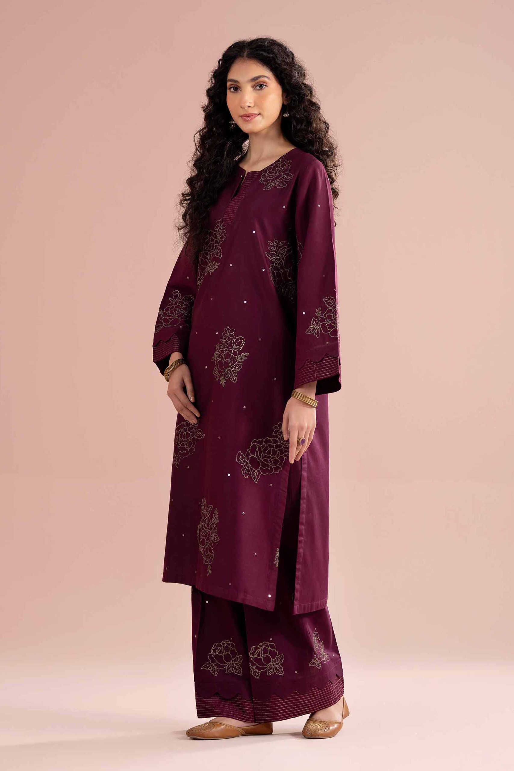 2 Piece - Embroidered Suit - PE26-245 - Image 5