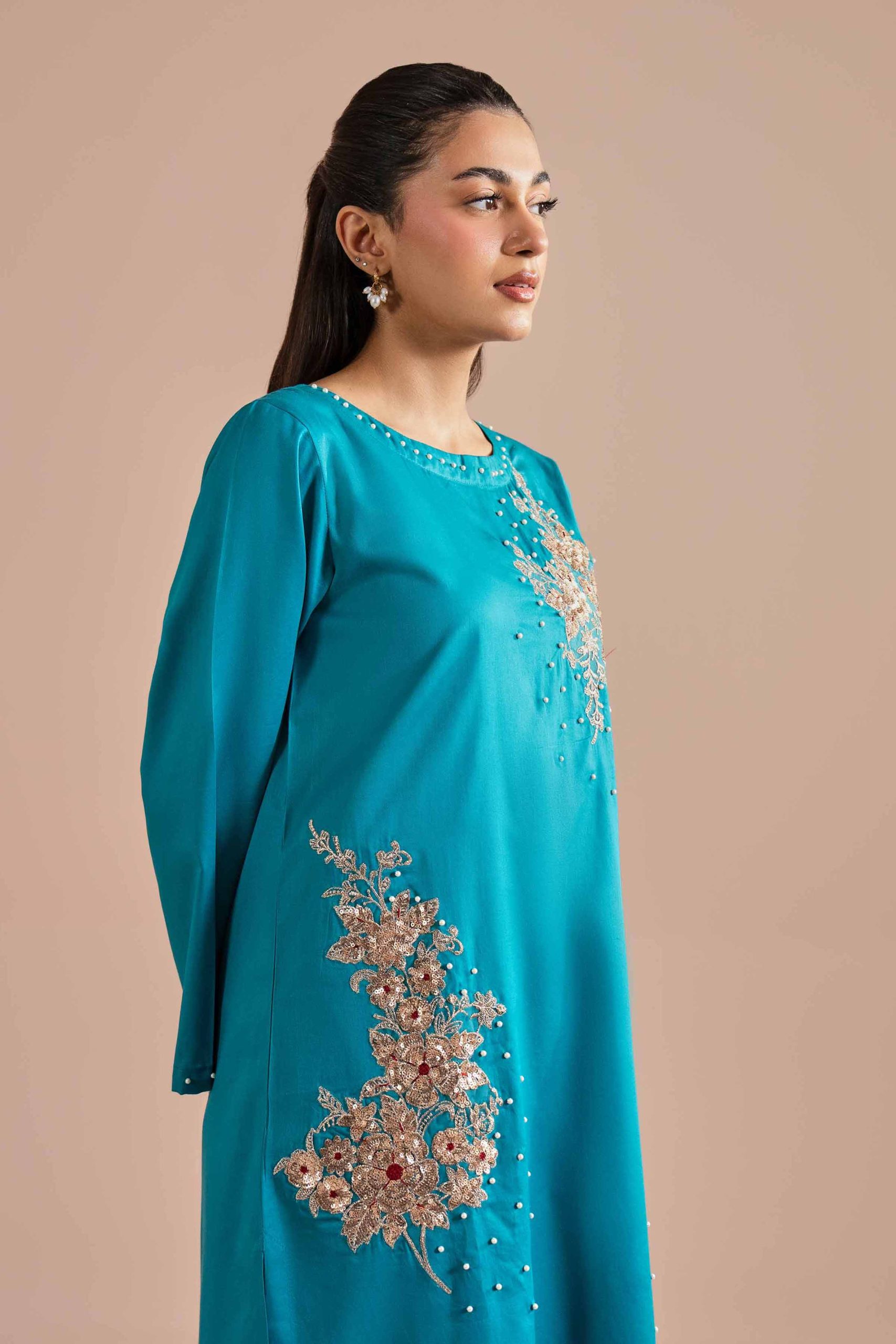 2 Piece - Embroidered Suit - PE26-246 - Image 2