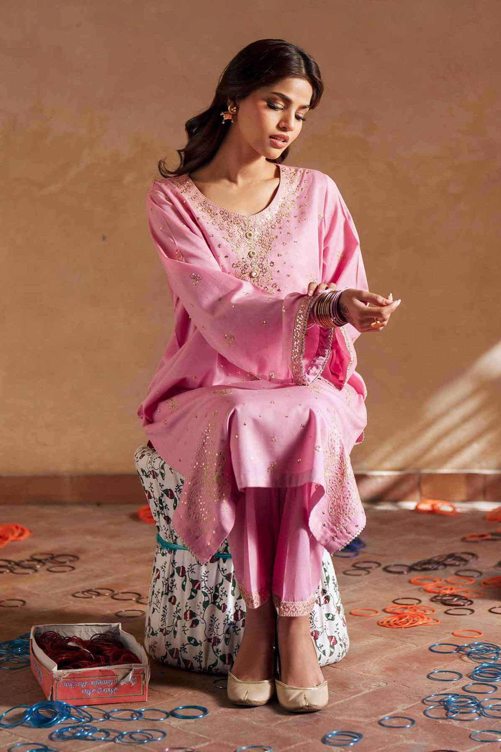 2 Piece - Embroidered Suit - PE26-248