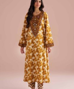 2 Piece - Printed Embroidered Suit - PE26-251