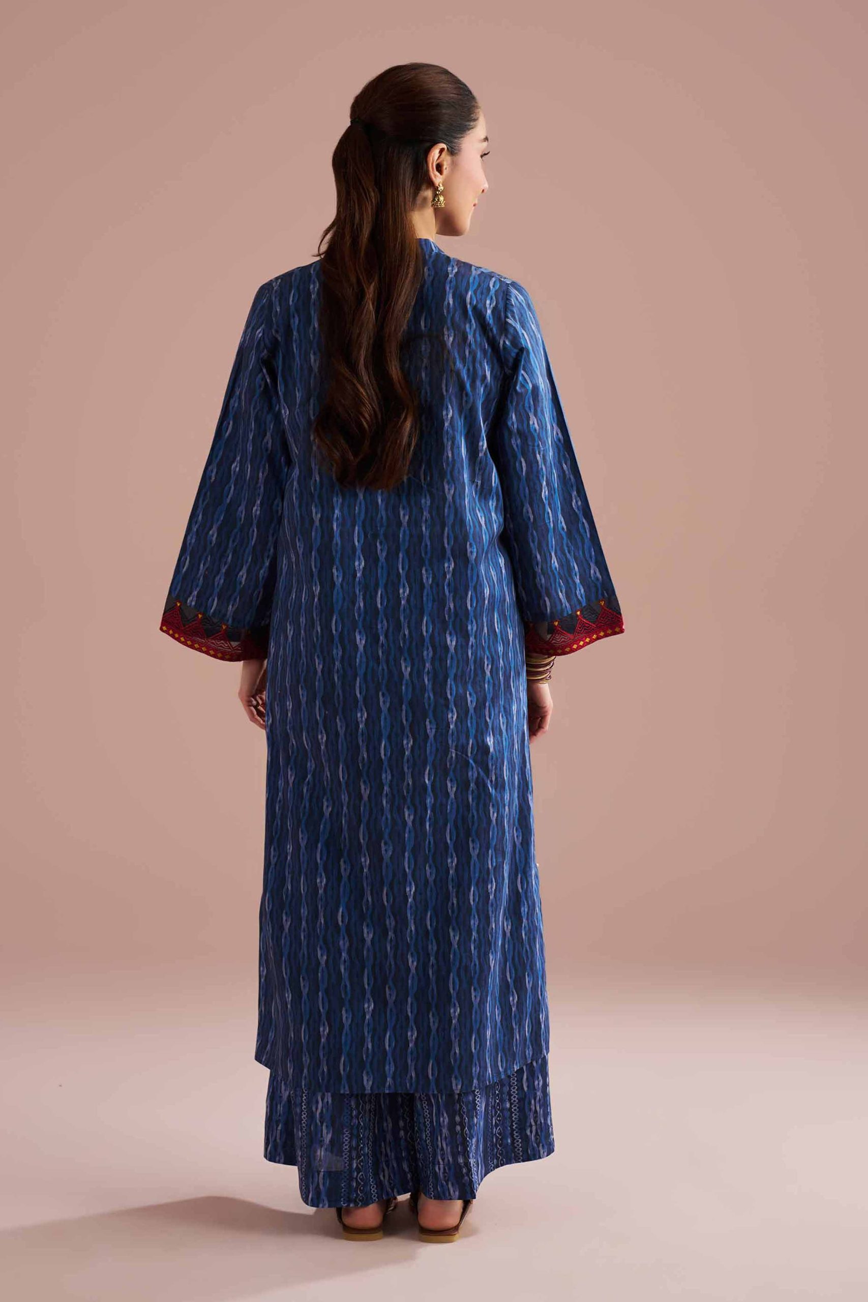 2 Piece - Printed Embroidered Suit - PE26-252 - Image 3