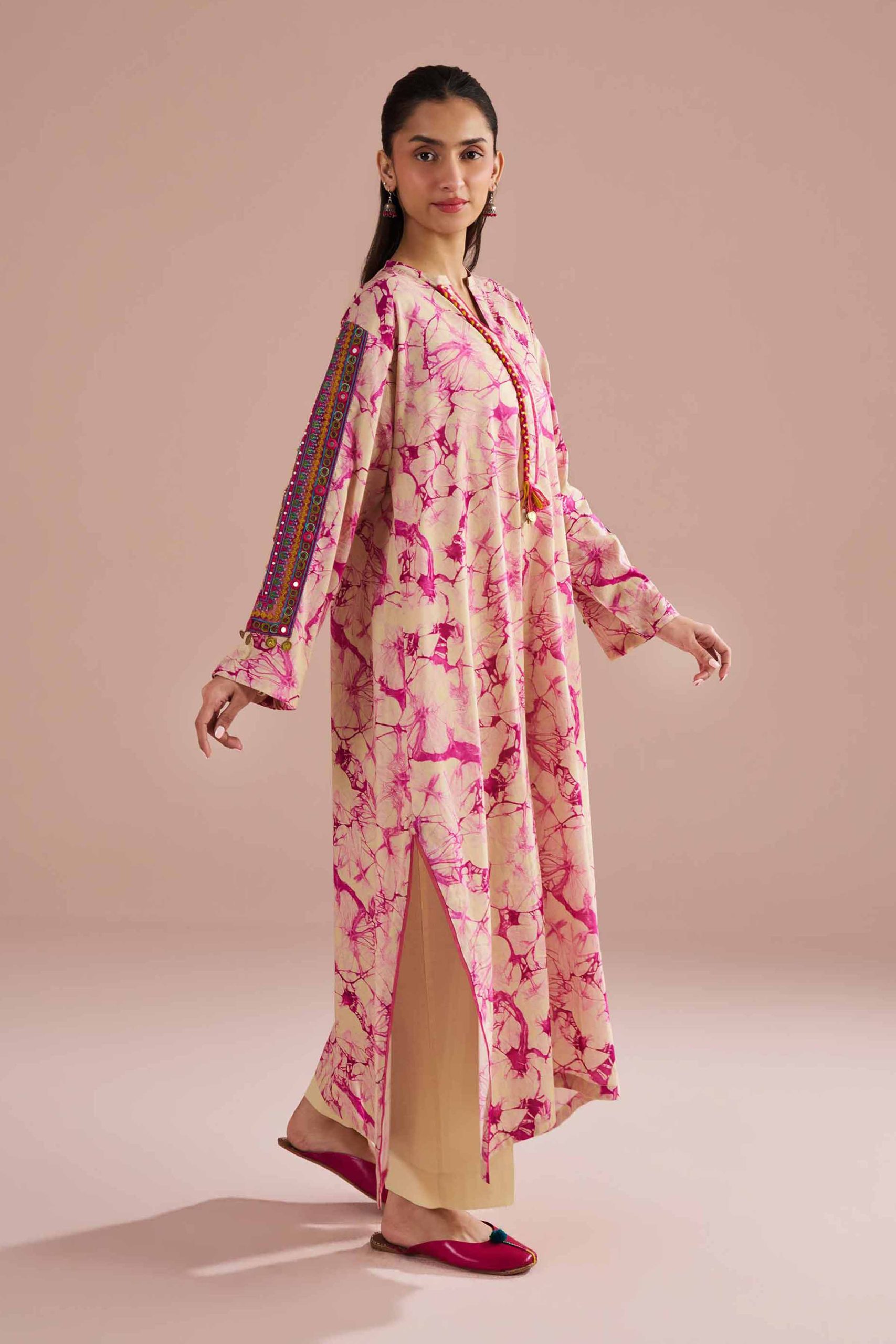 2 Piece - Printed Embroidered Suit - PE26-253 - Image 4