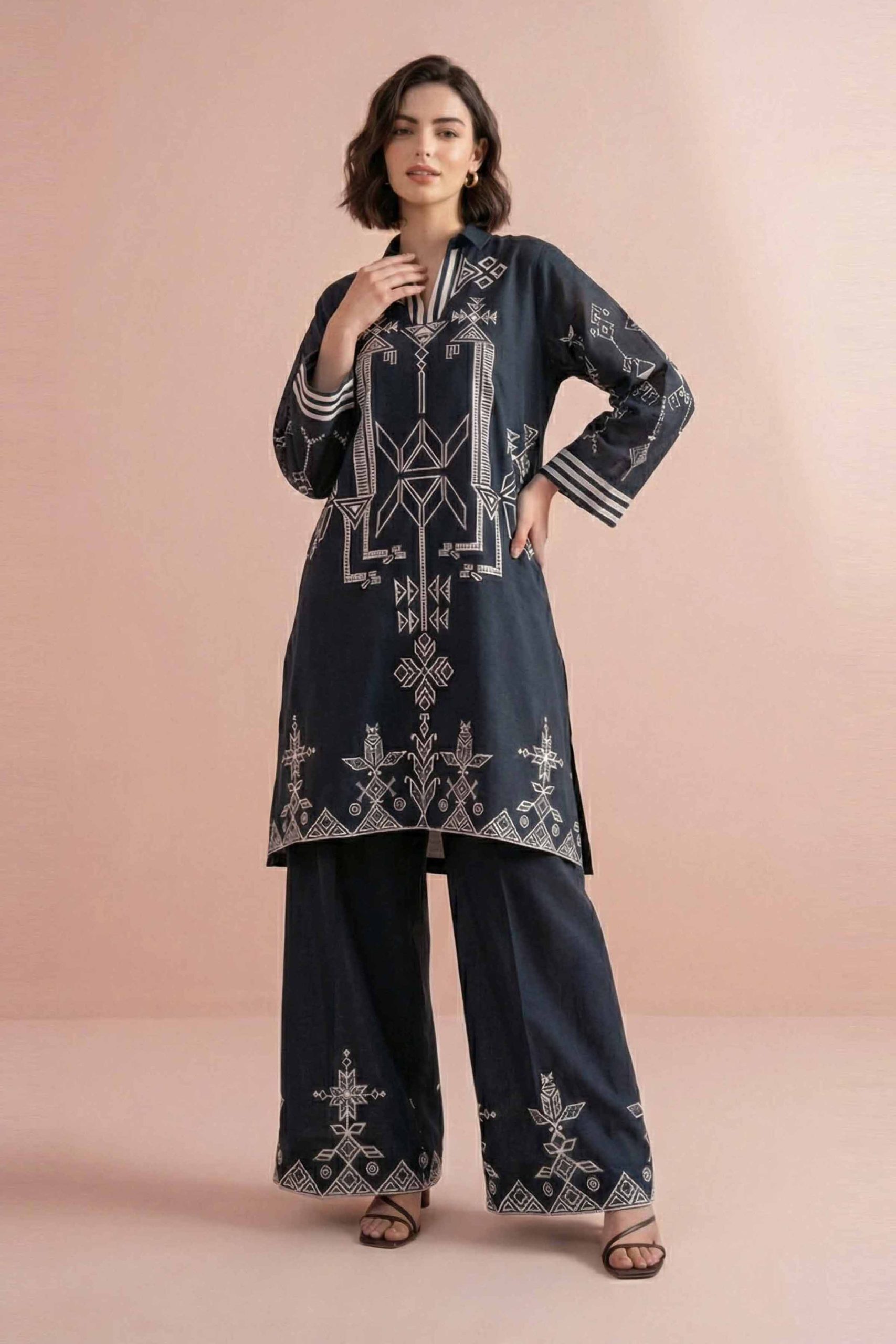 2 Piece - Printed Suit - PE26-263 - Image 4