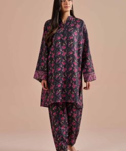 2 Piece - Printed Embroidered Suit - PE26-27