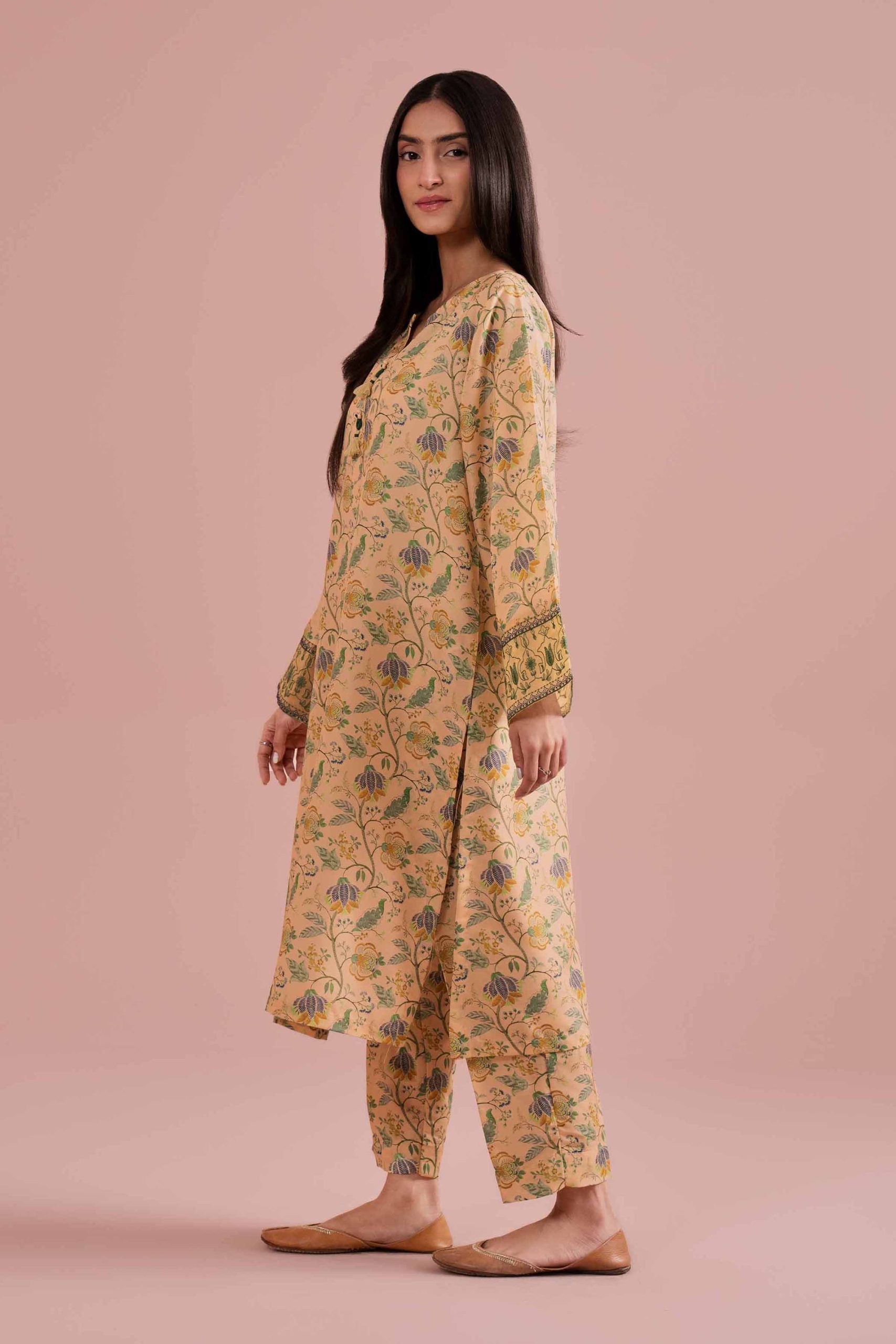 2 Piece - Printed Embroidered Suit - PE26-29