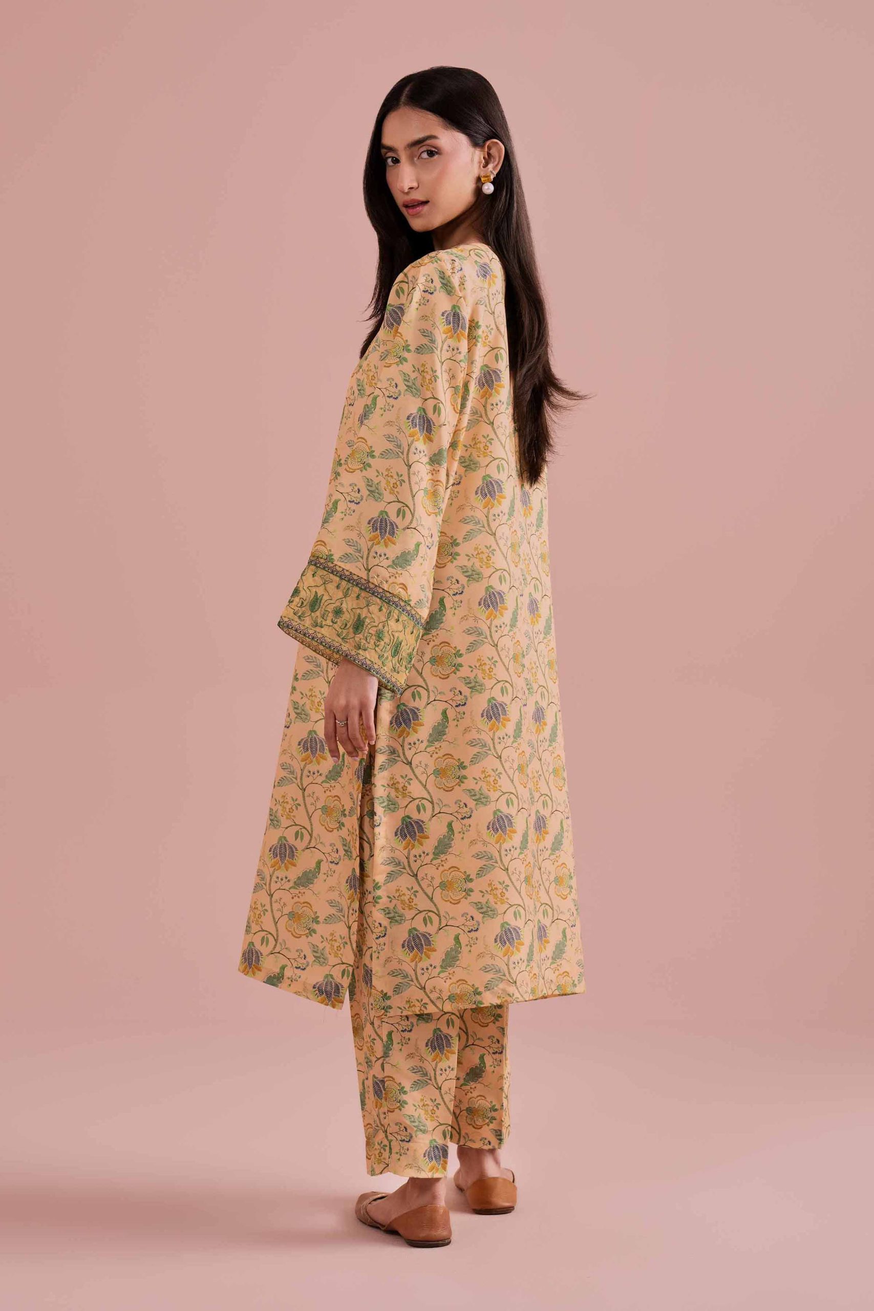 2 Piece - Printed Embroidered Suit - PE26-29 - Image 3