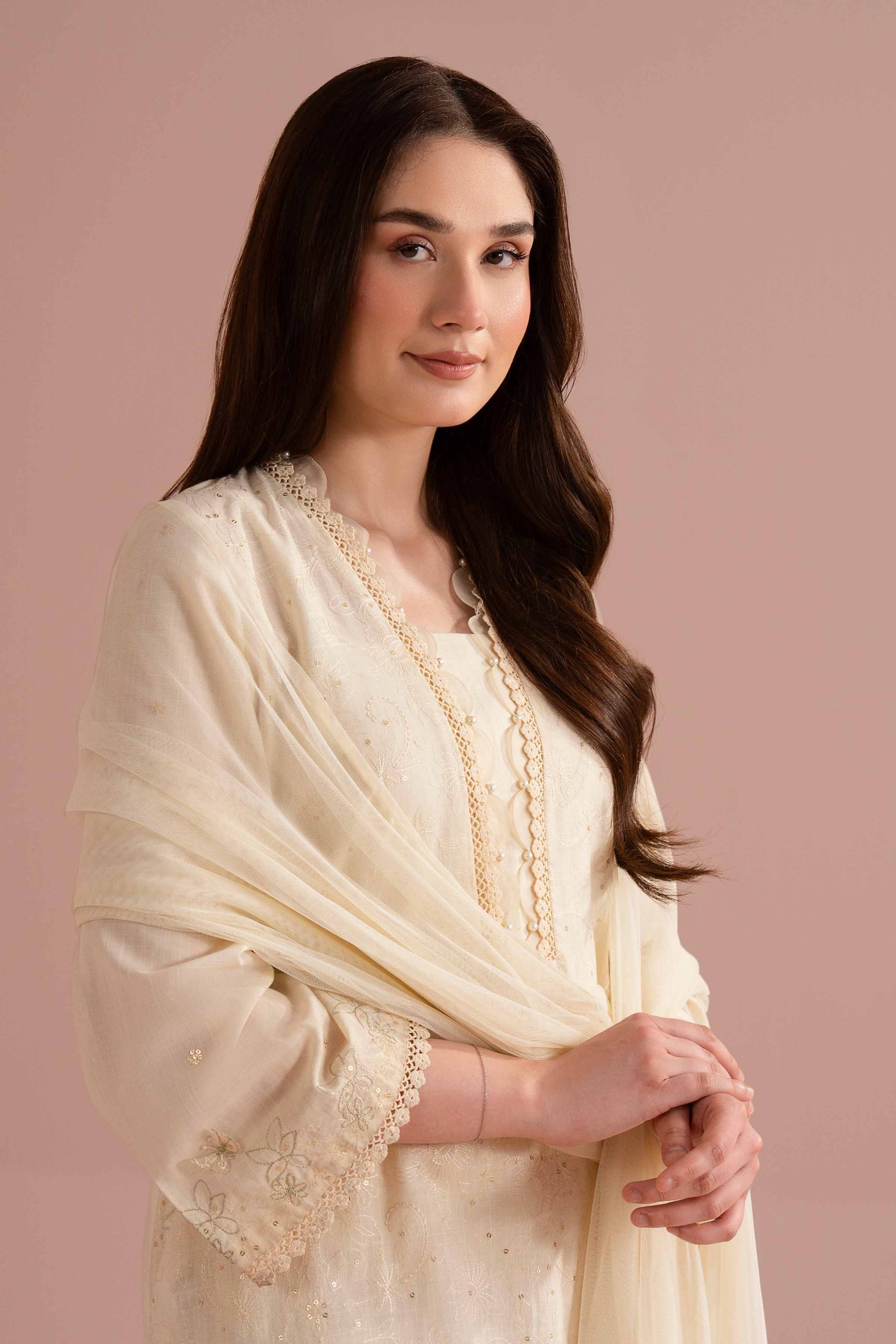 3 Piece - Embroidered Suit - PE26-325 - Image 5